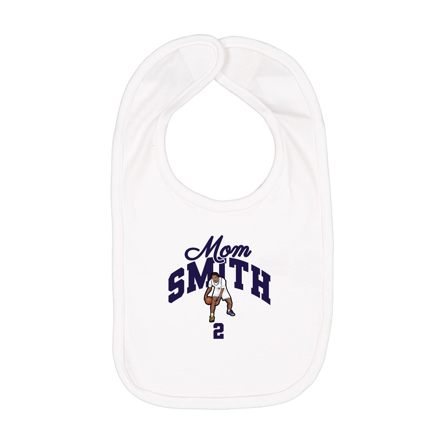 Infant Bib — Mothers Day Arch in White