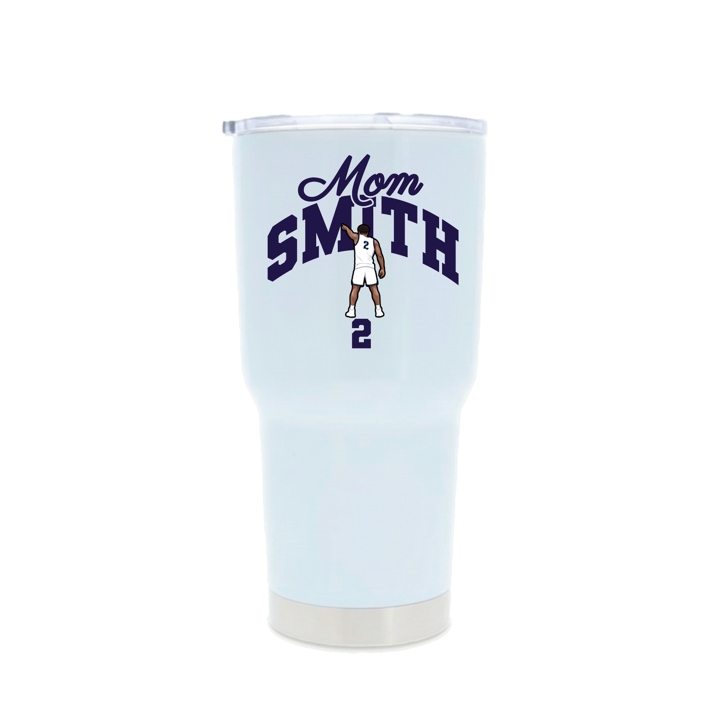 30oz Stainless Steel Tumbler — Mothers Day Arch in White