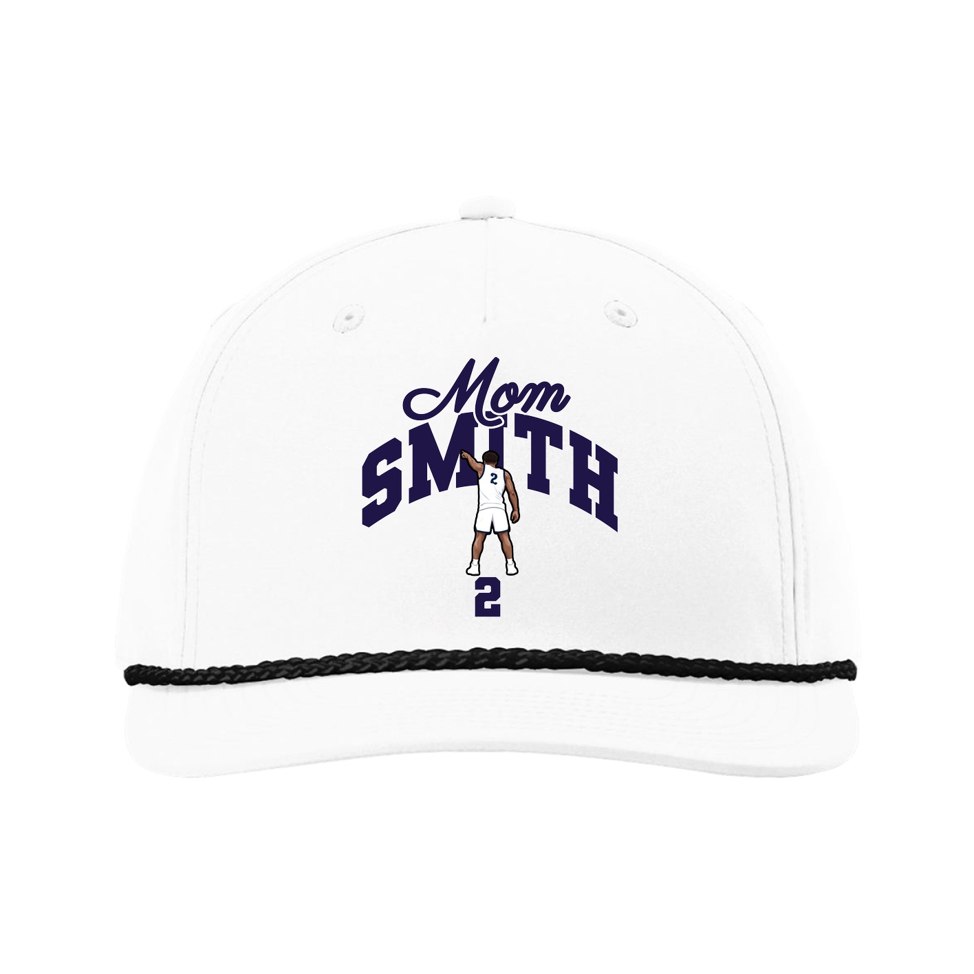 Five-Panel Classic Rope Cap — Mothers Day Arch in White