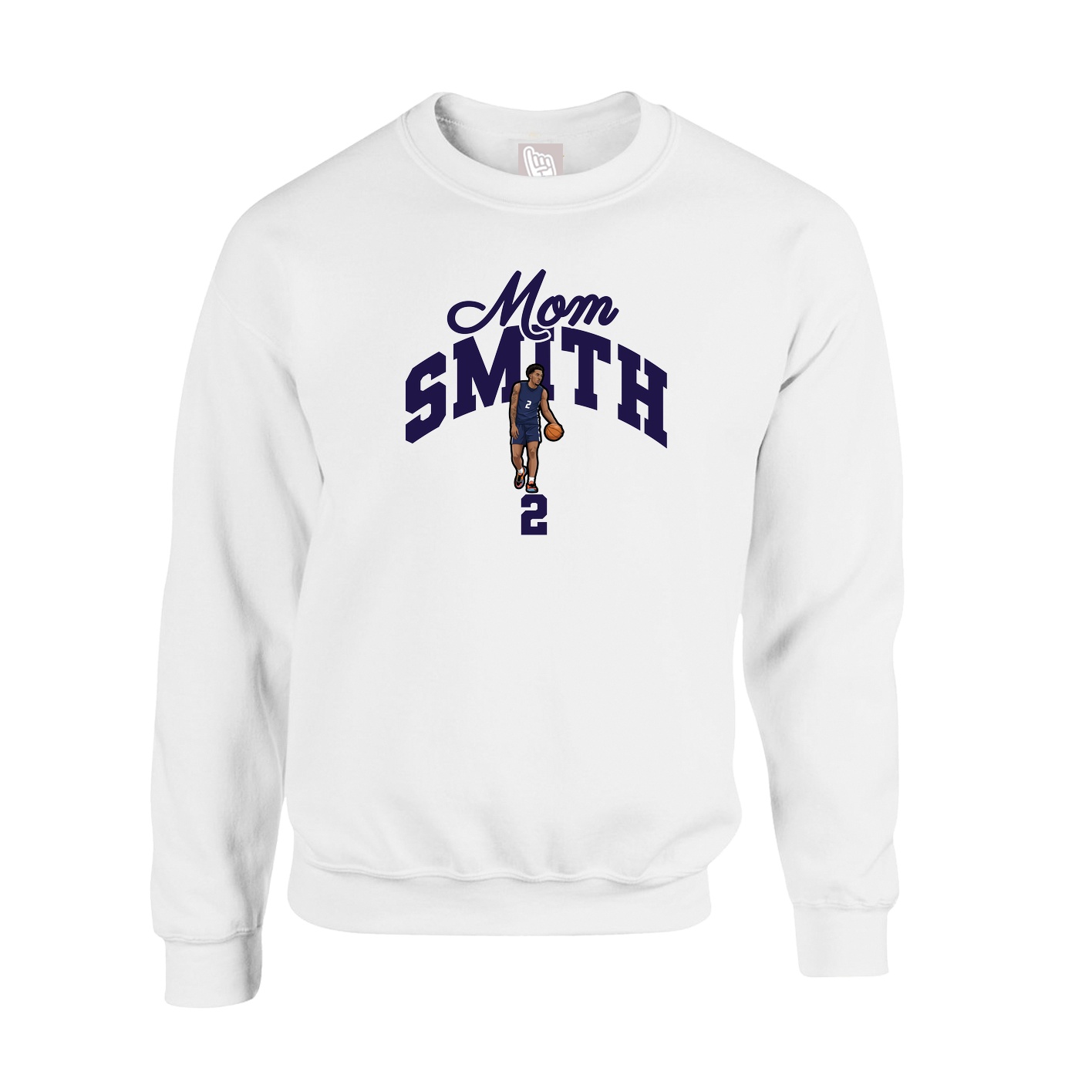Fleece Crew — Mothers Day Arch in White