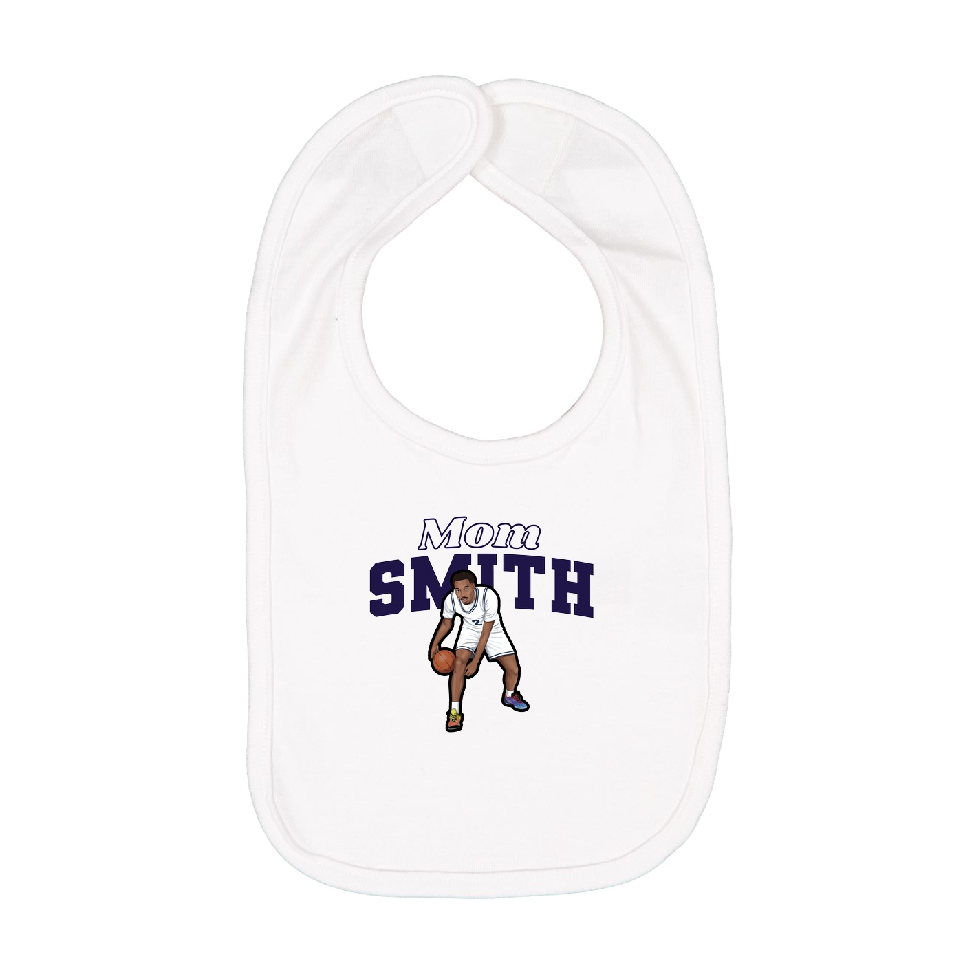 Infant Bib — Mothers Day Block in White