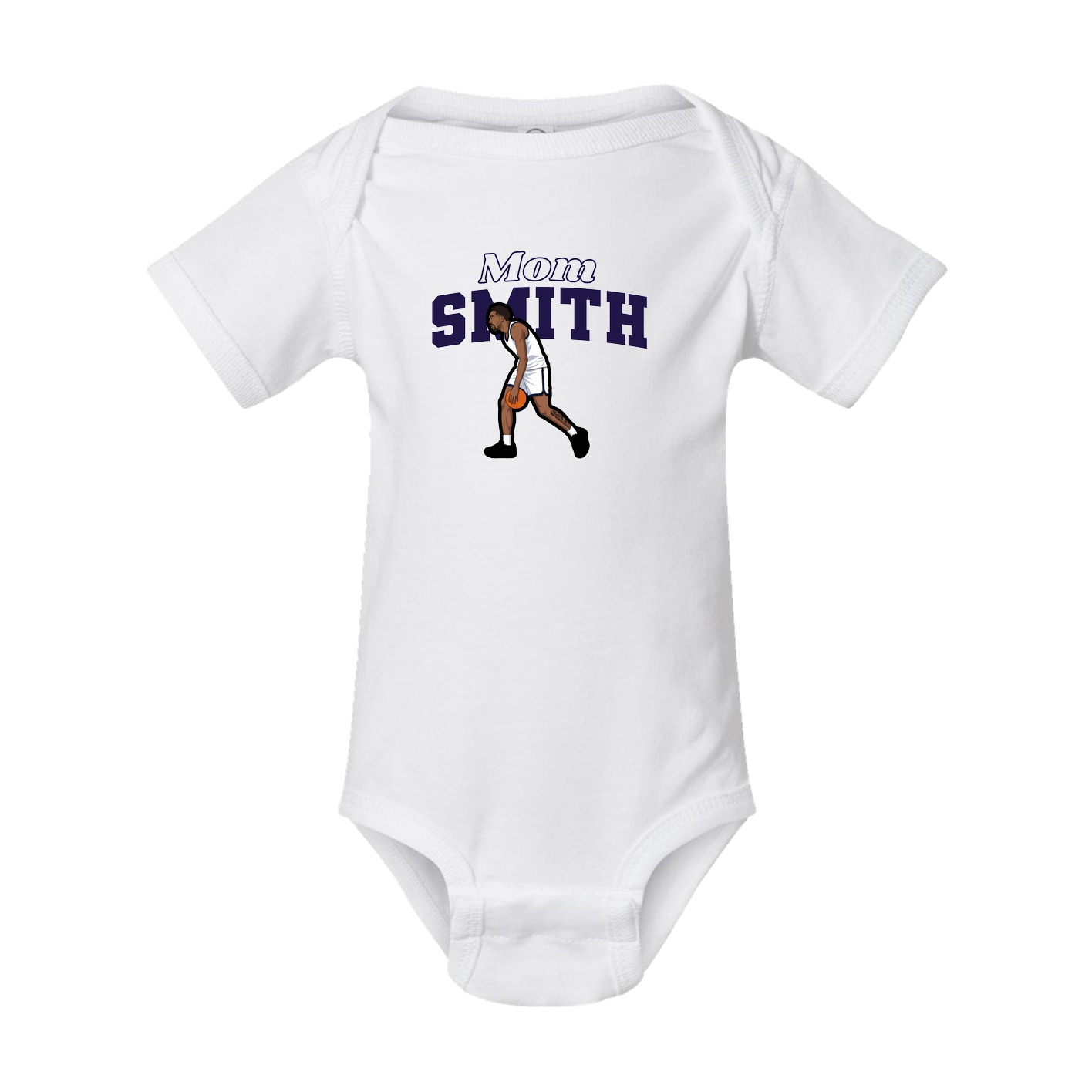 Baby Onesie — Mothers Day Block in White