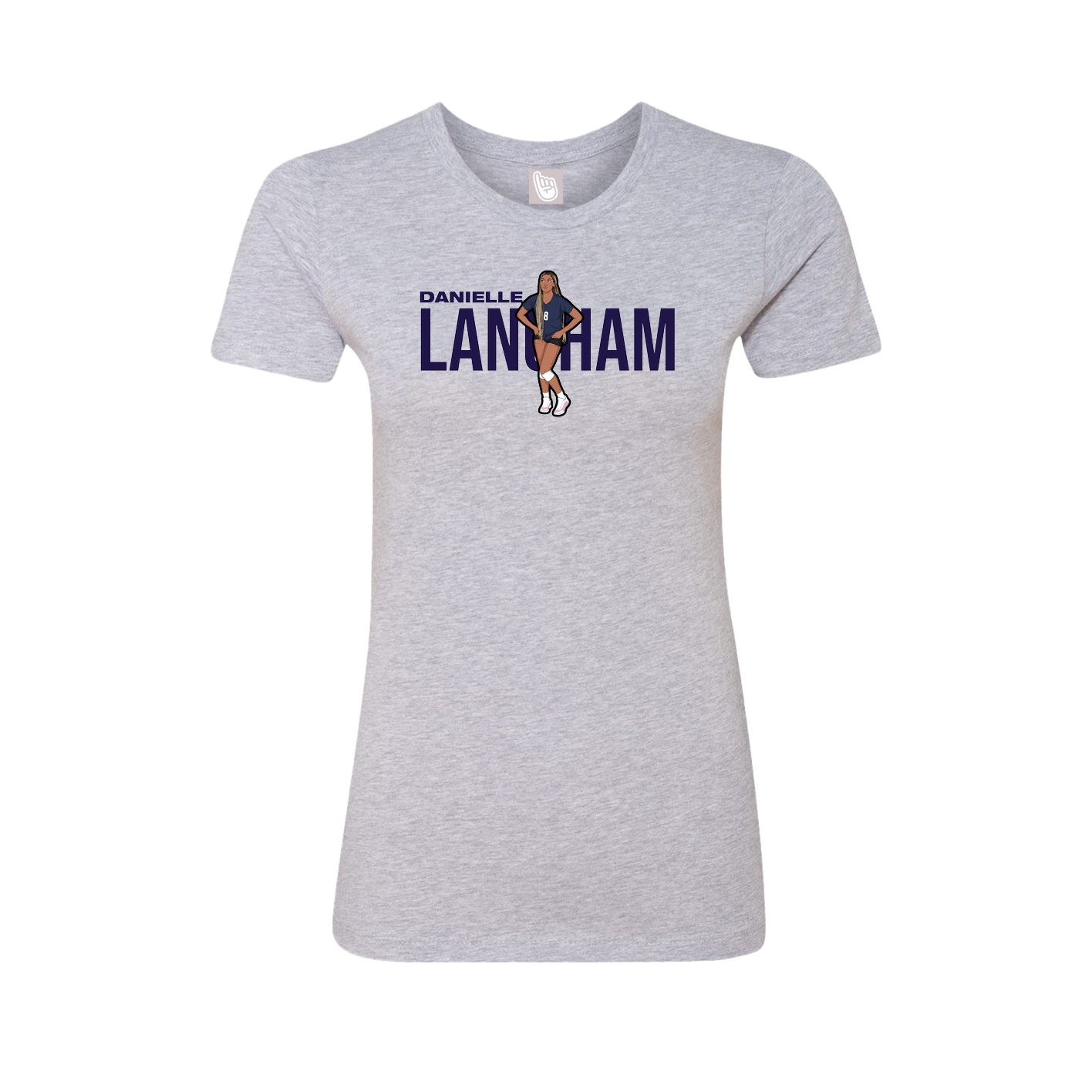 Womens Tee — Player Name in Grey