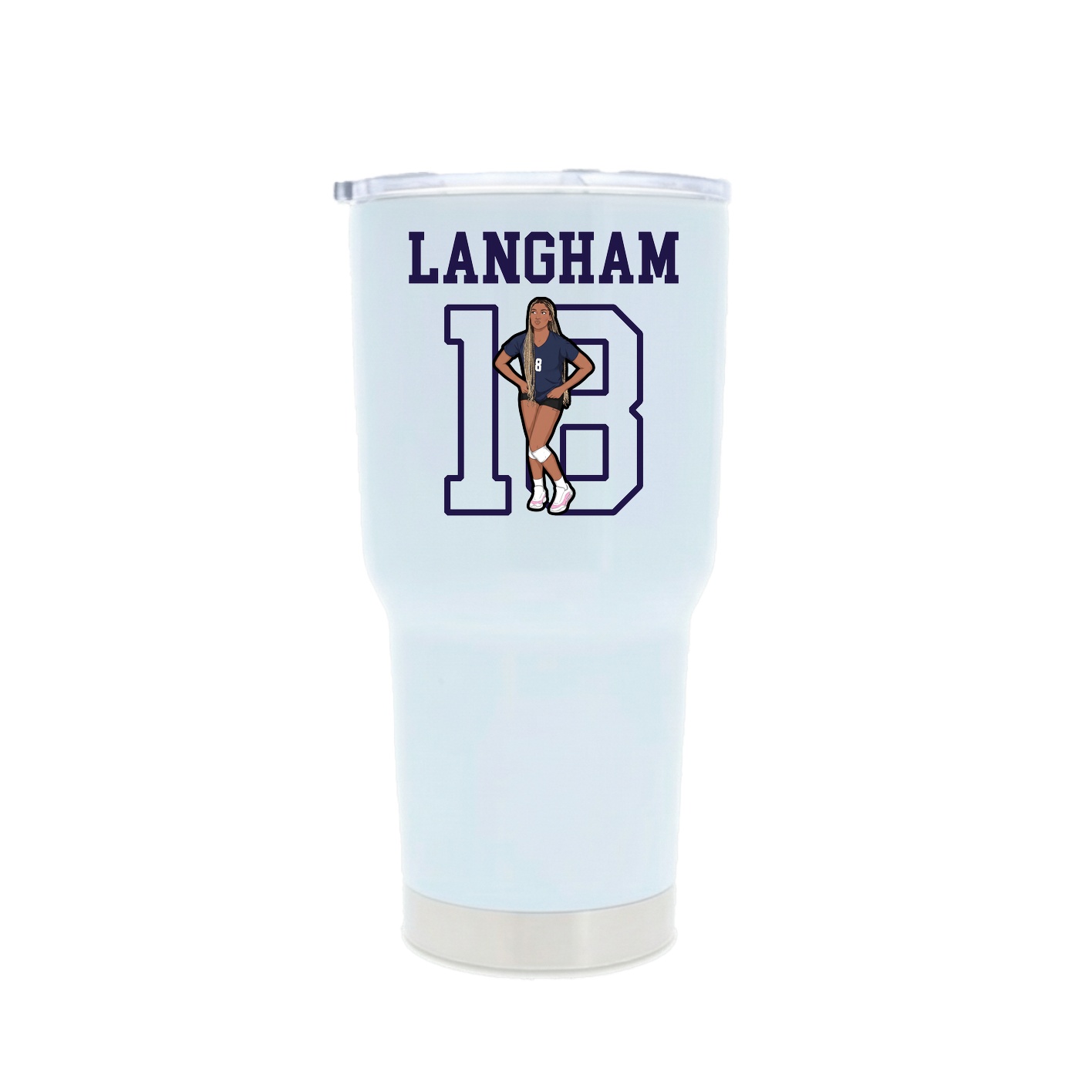30oz Stainless Steel Tumbler — Shirsey in White