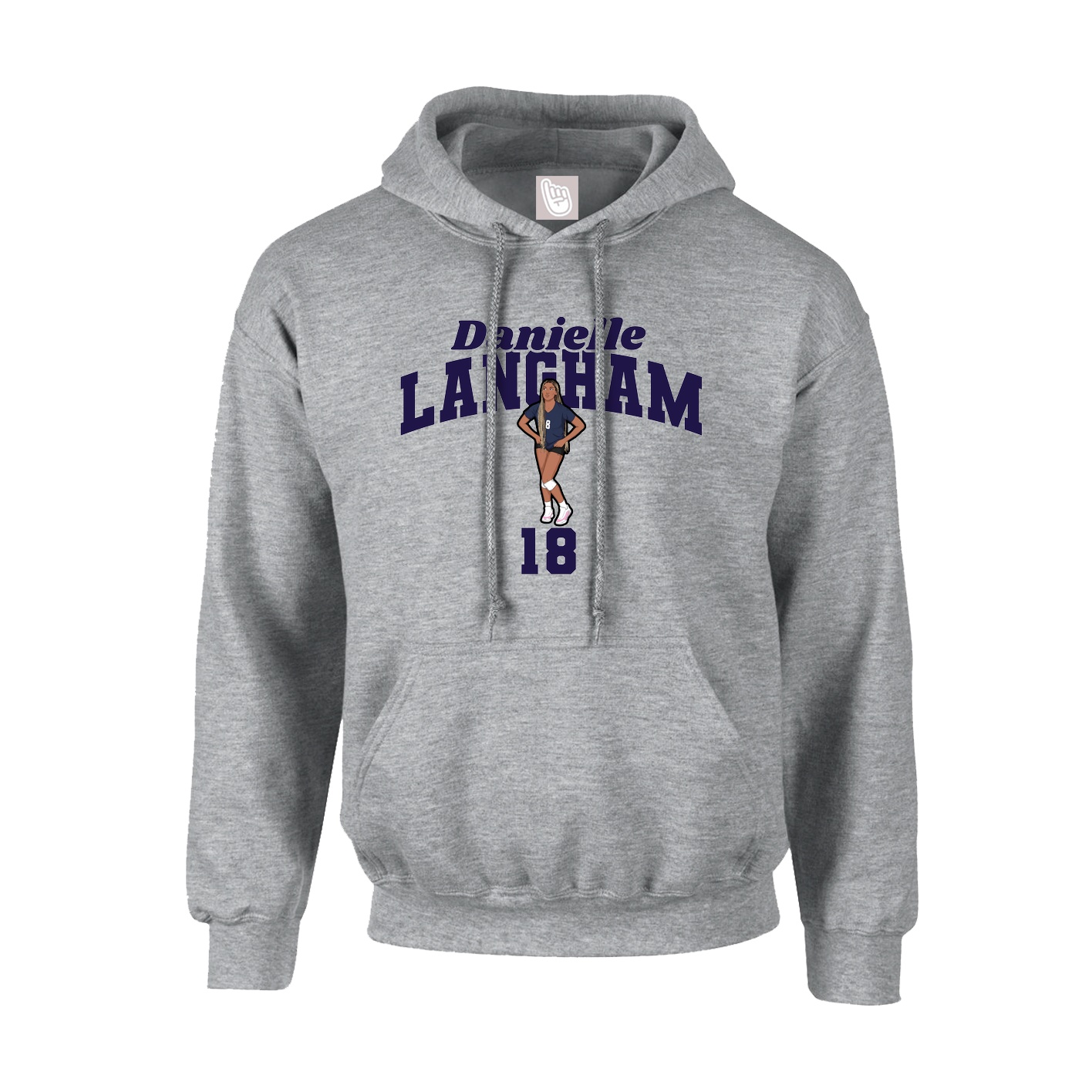 Youth Hoodie — Signature Arch in Grey