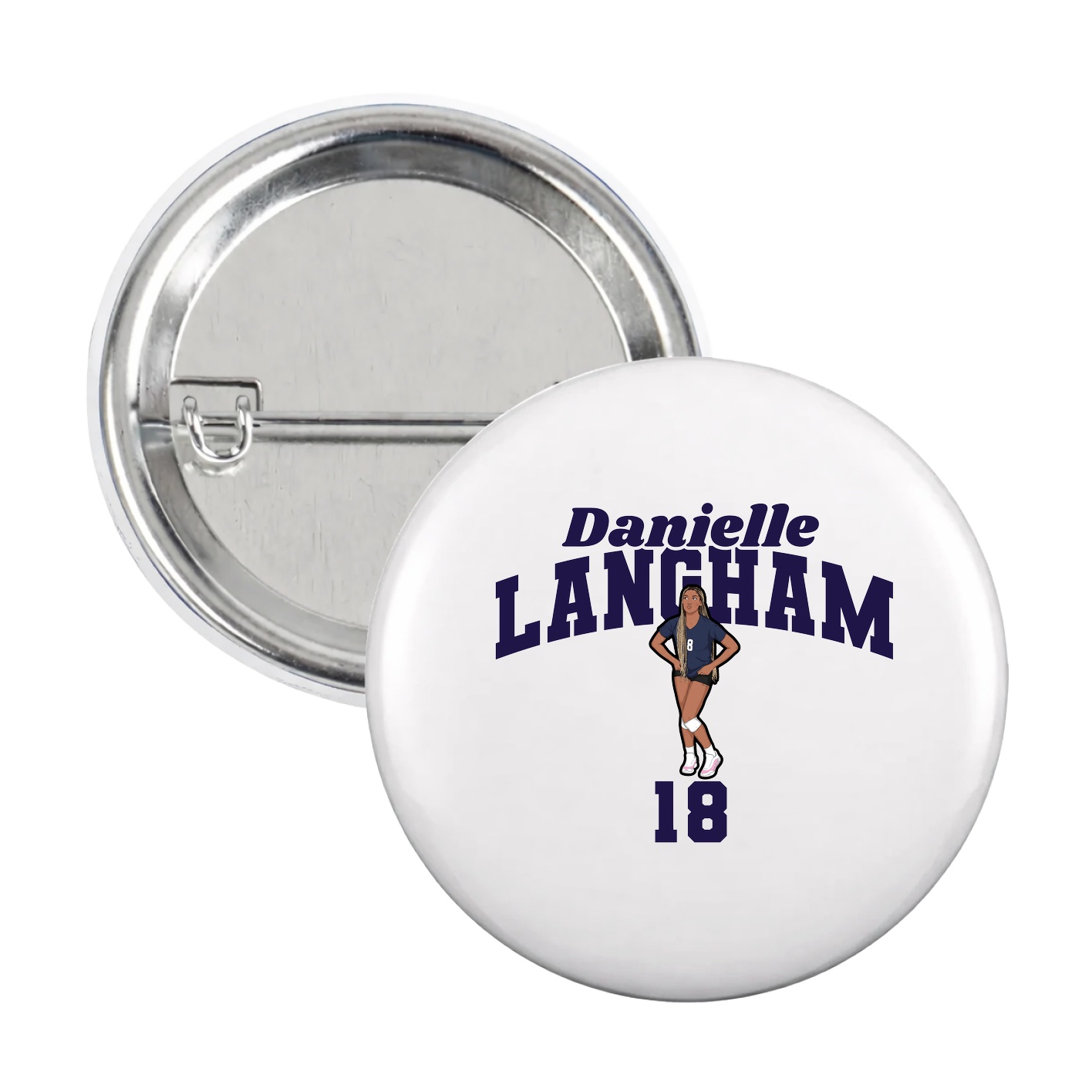 Game Day Button — Signature Arch in White