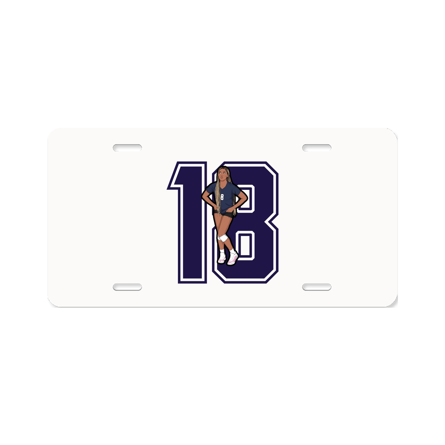 License Plate — Number in Classic