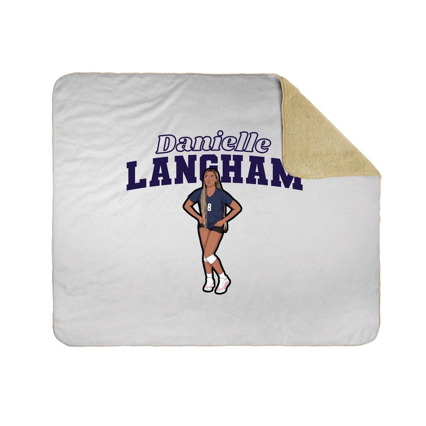 Throw Blanket — Name Arch in White