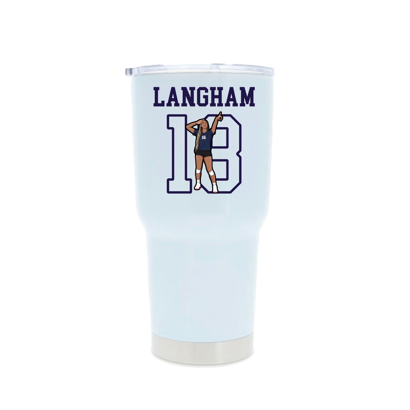 30oz Stainless Steel Tumbler — Shirsey in White