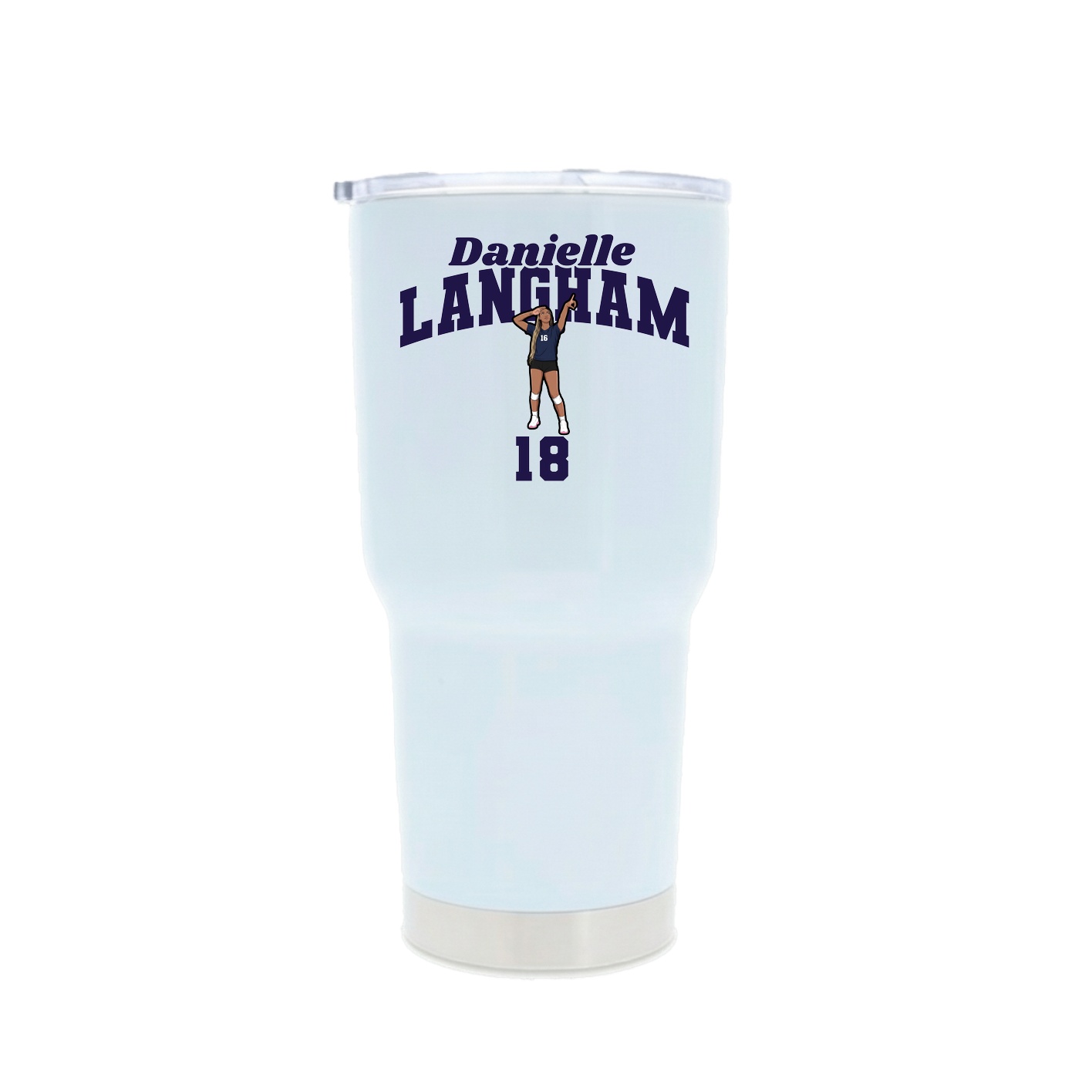 30oz Stainless Steel Tumbler — Signature Arch in White