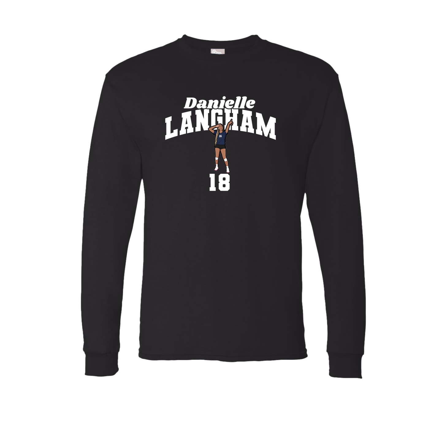 Long Sleeve Tee — Signature Arch in Black