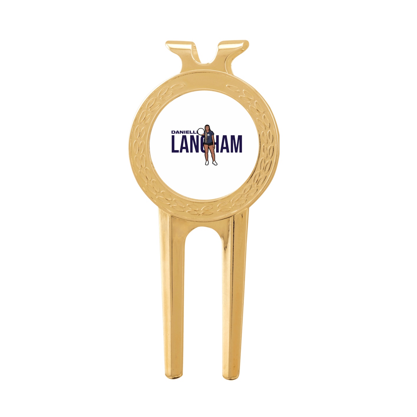 Divot Tool with Ball Marker — Player Name in Classic