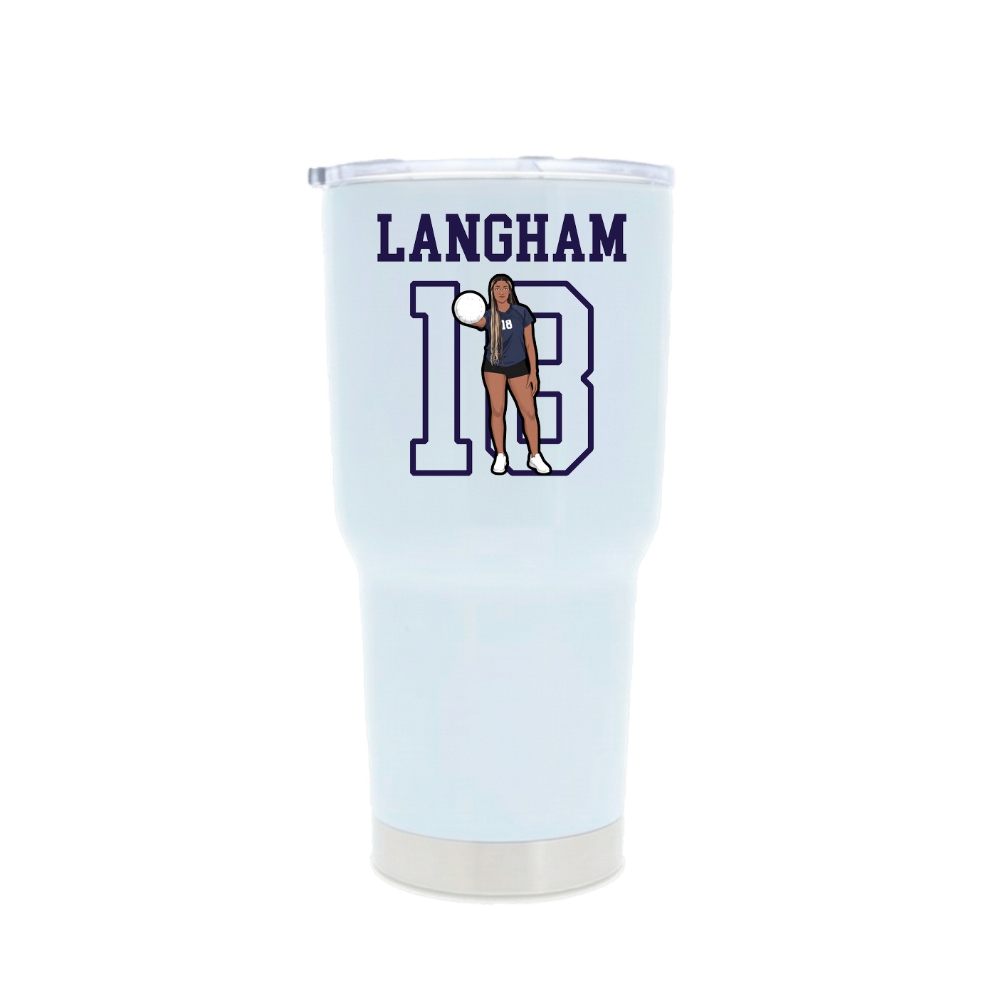 30oz Stainless Steel Tumbler — Shirsey in White