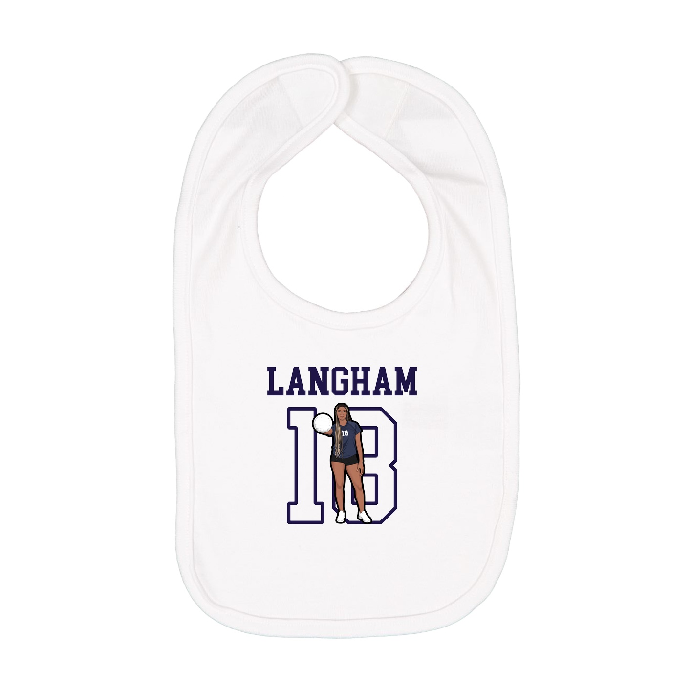 Infant Bib — Shirsey in White