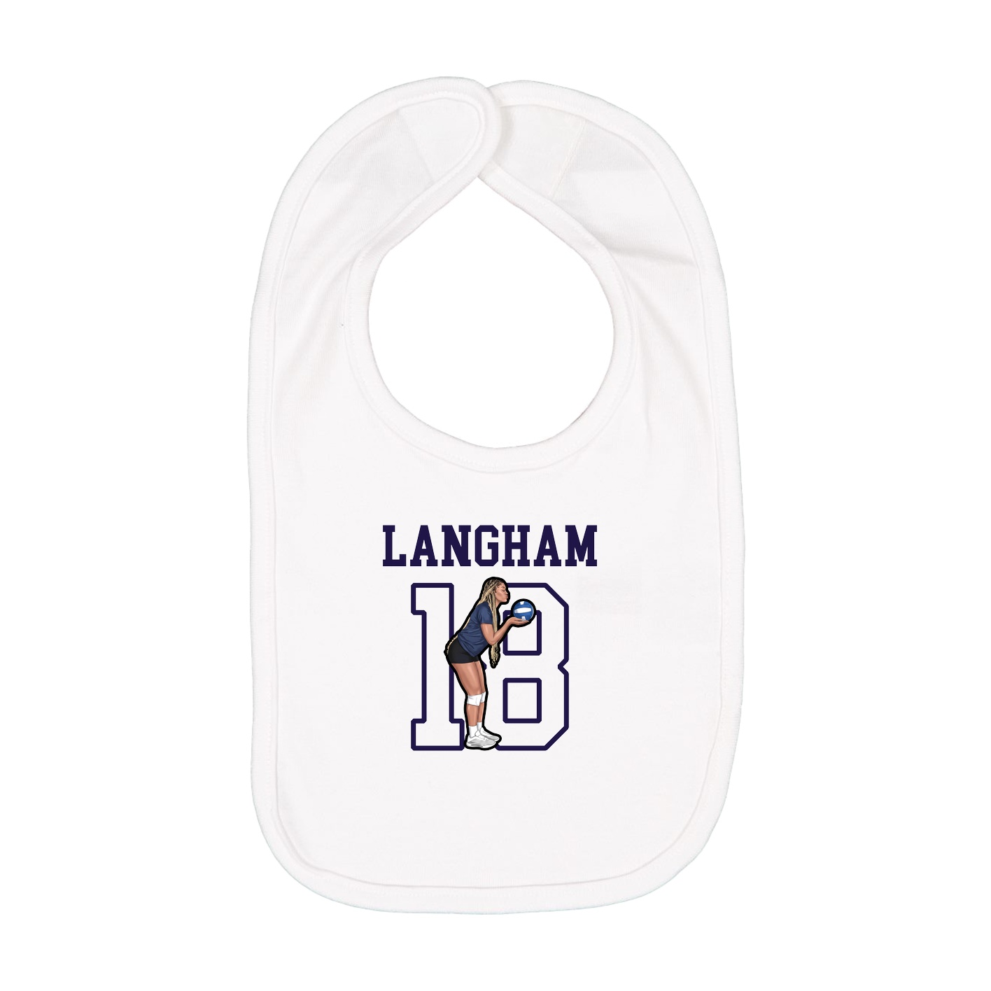 Infant Bib — Shirsey in White