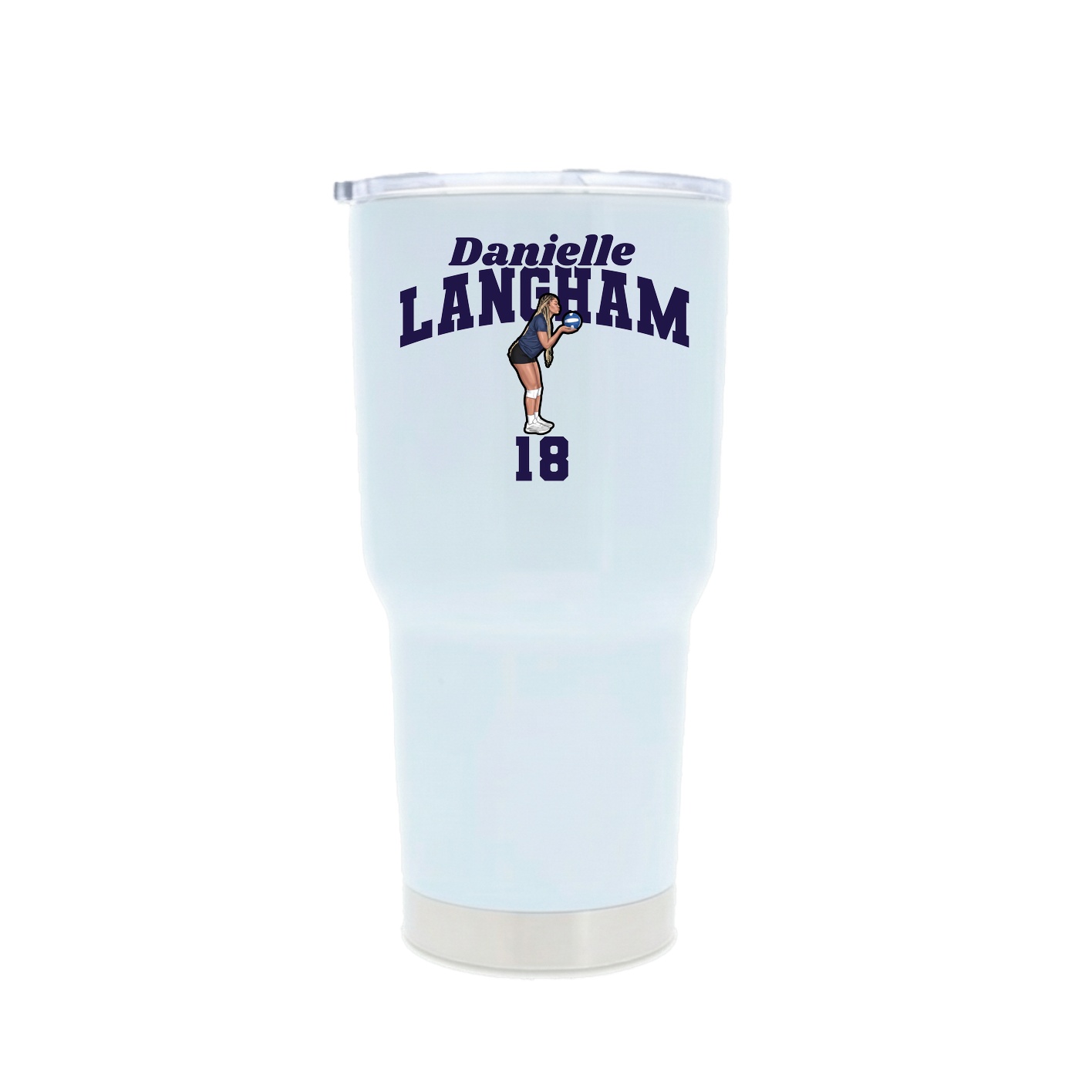 30oz Stainless Steel Tumbler — Signature Arch in White