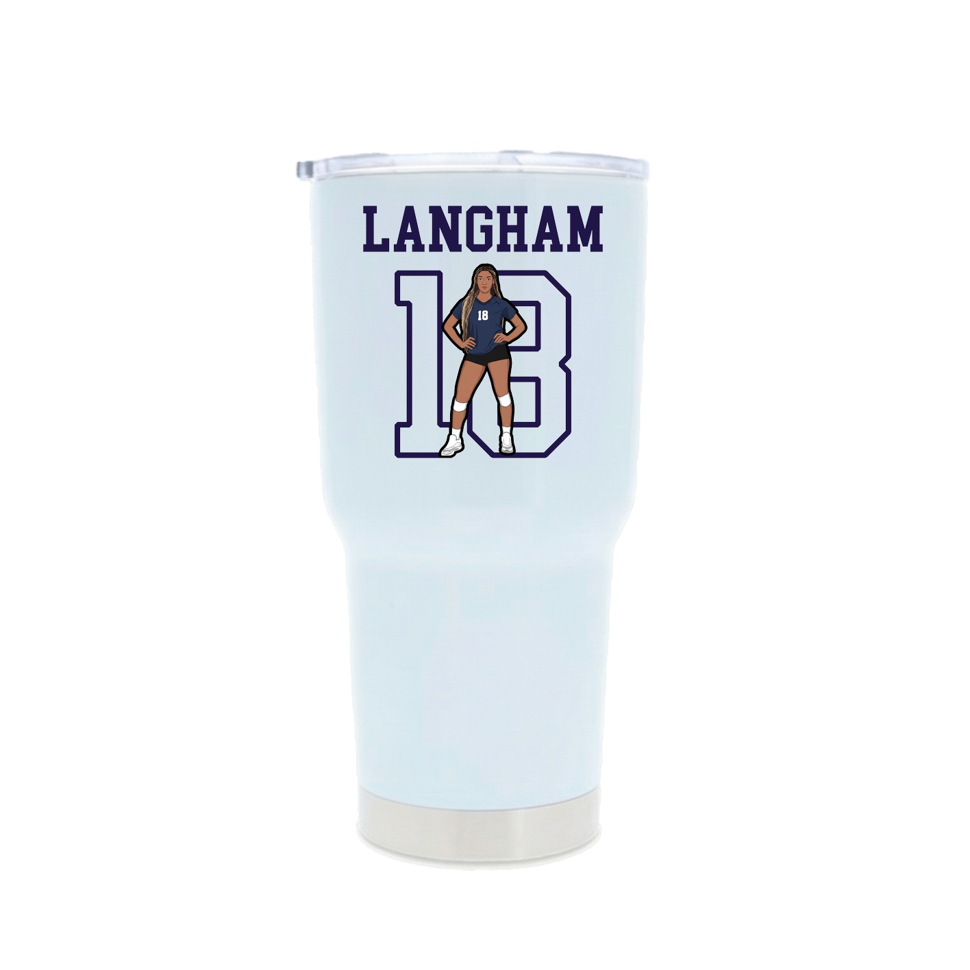 30oz Stainless Steel Tumbler — Shirsey in White