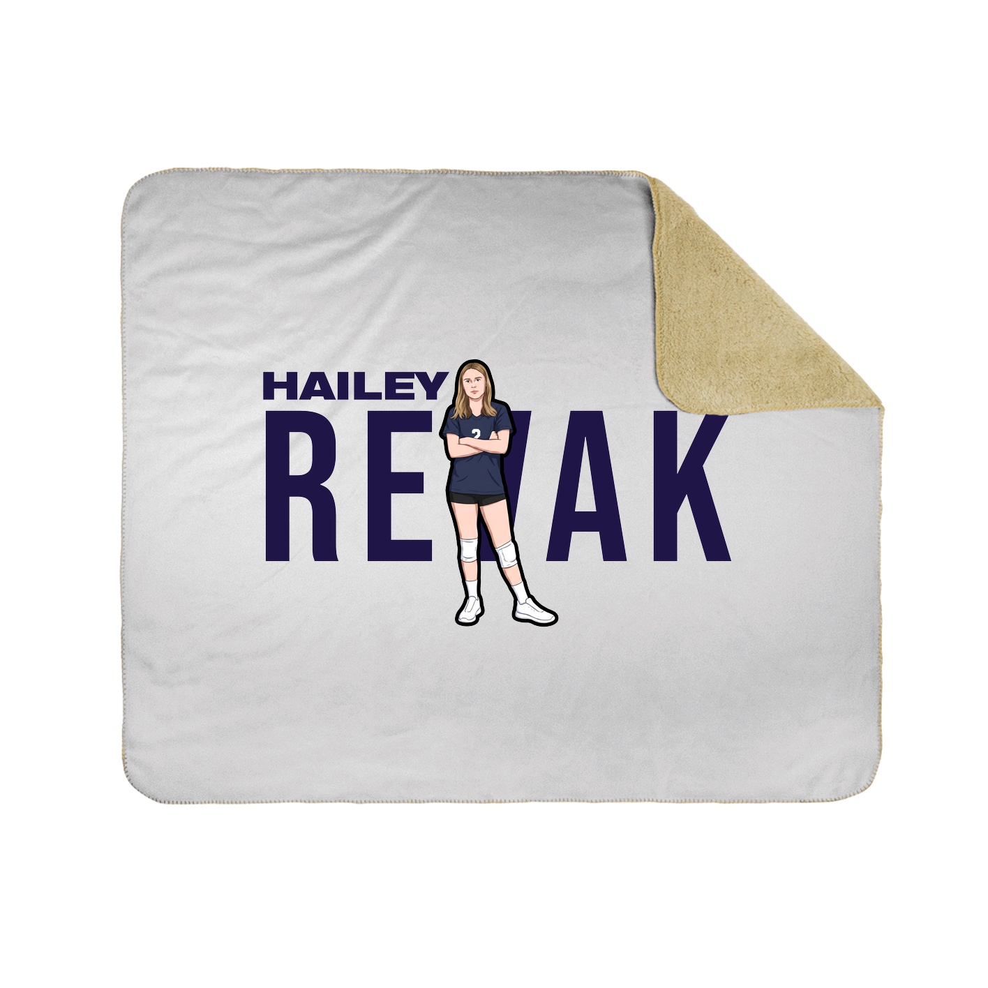 Throw Blanket — Player Name in White