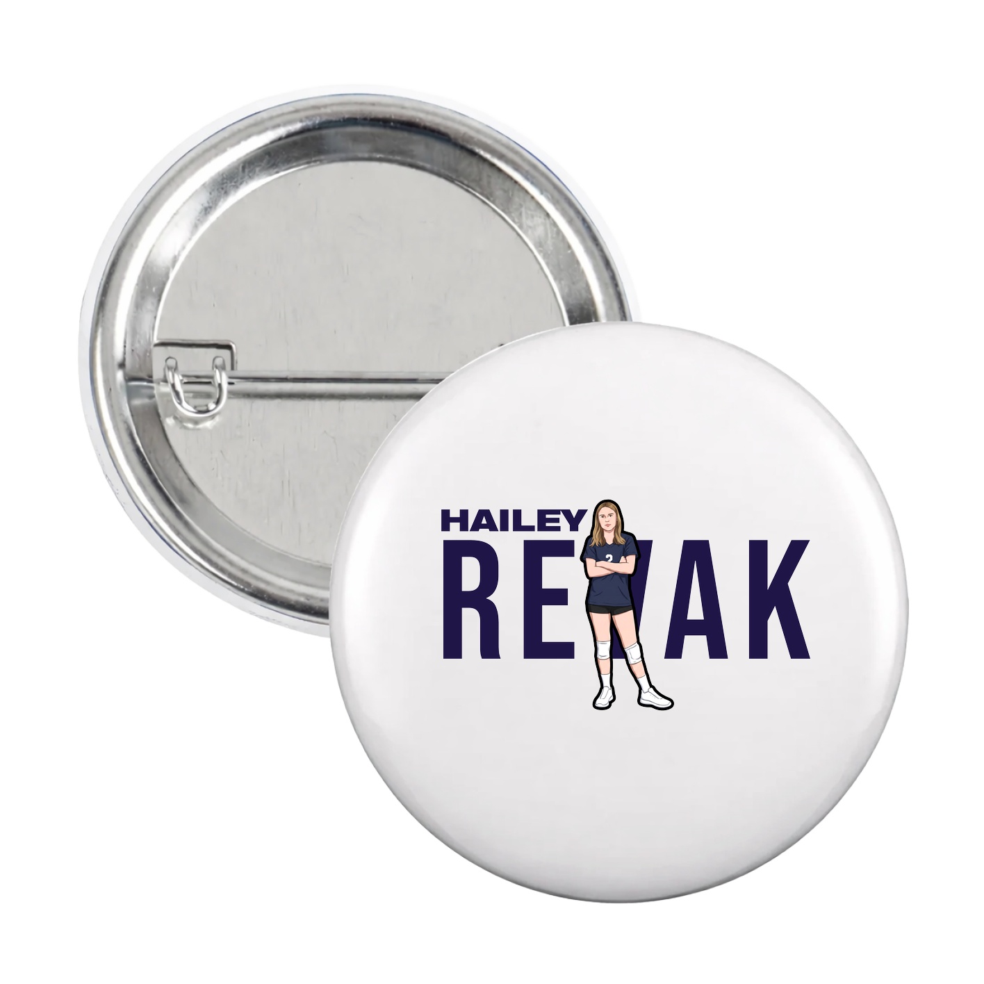 Game Day Button — Player Name in White