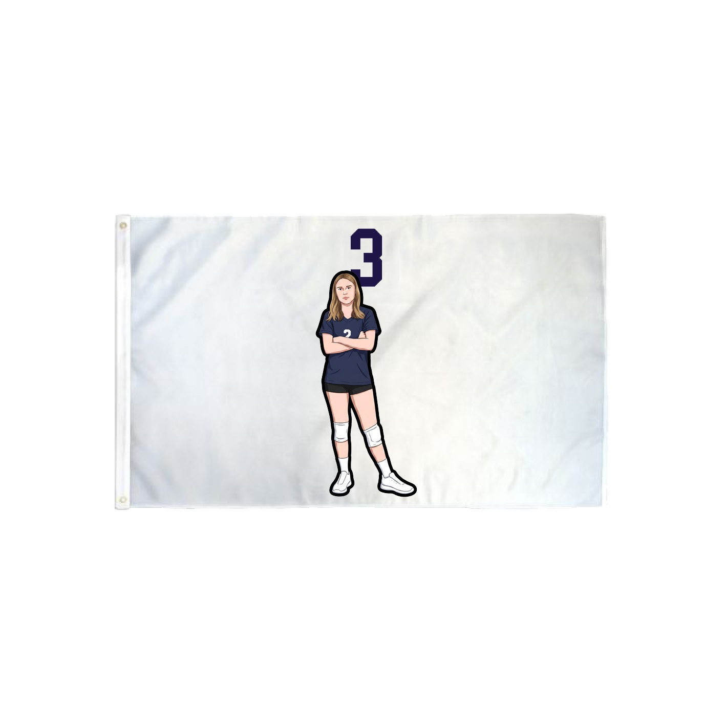 3x5 Flag — Number Top in Classic