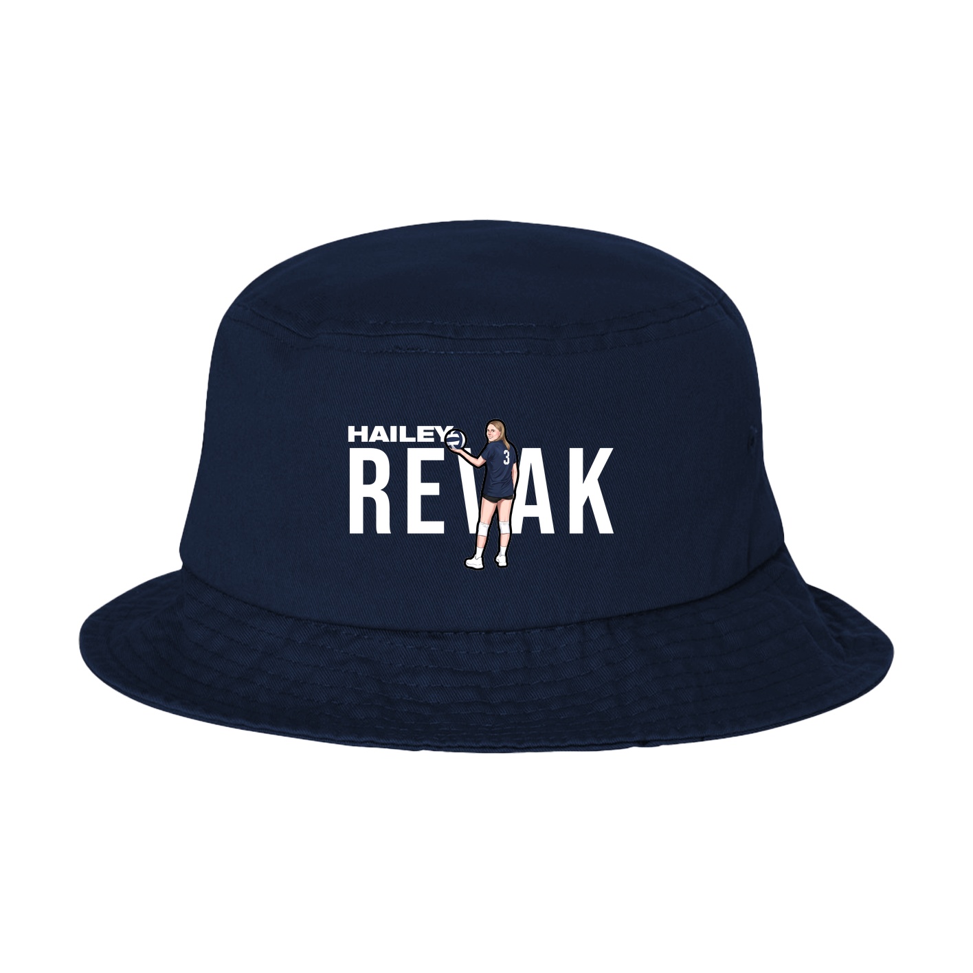 Bucket Cap — Player Name in Navy