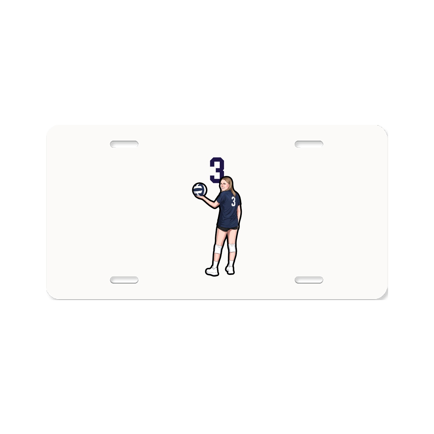 License Plate — Number Top in Classic