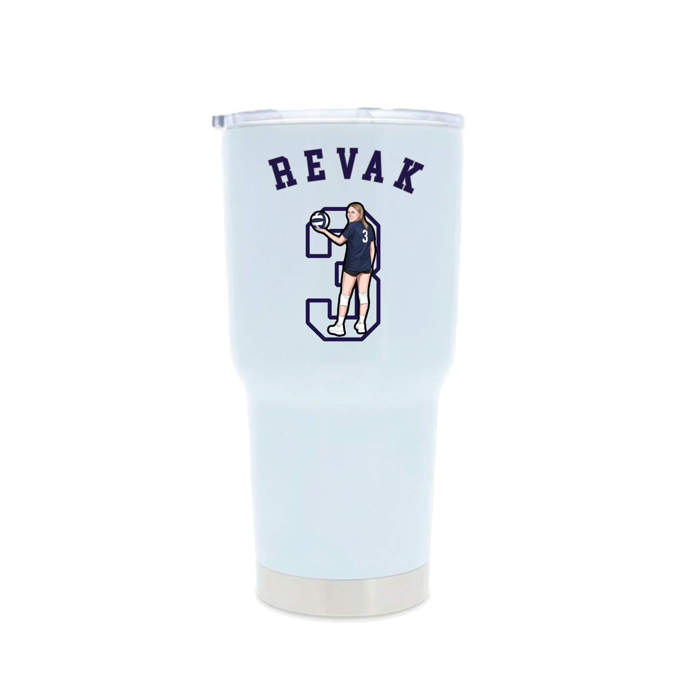 30oz Stainless Steel Tumbler — Shirsey Arch in White
