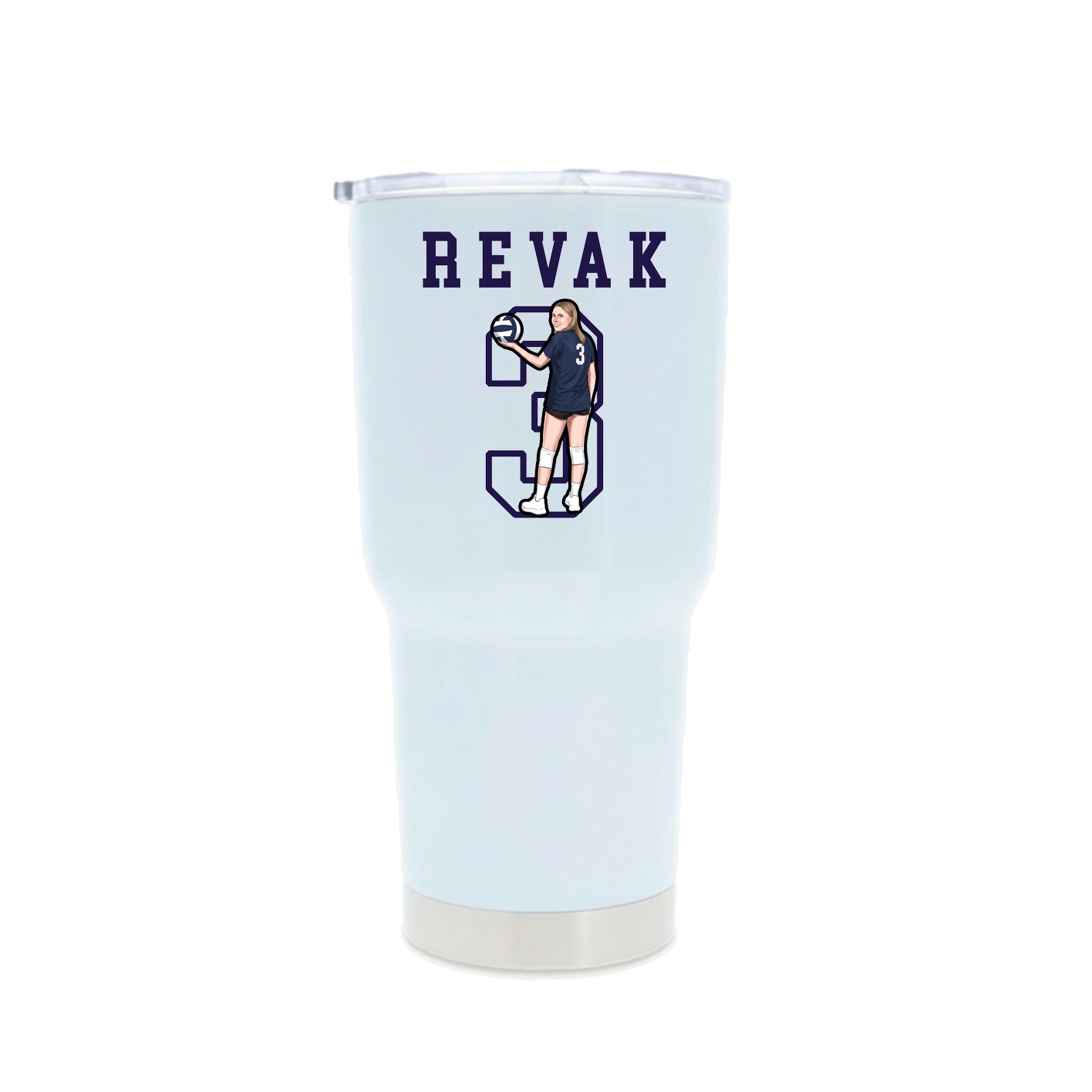 30oz Stainless Steel Tumbler — Shirsey in White