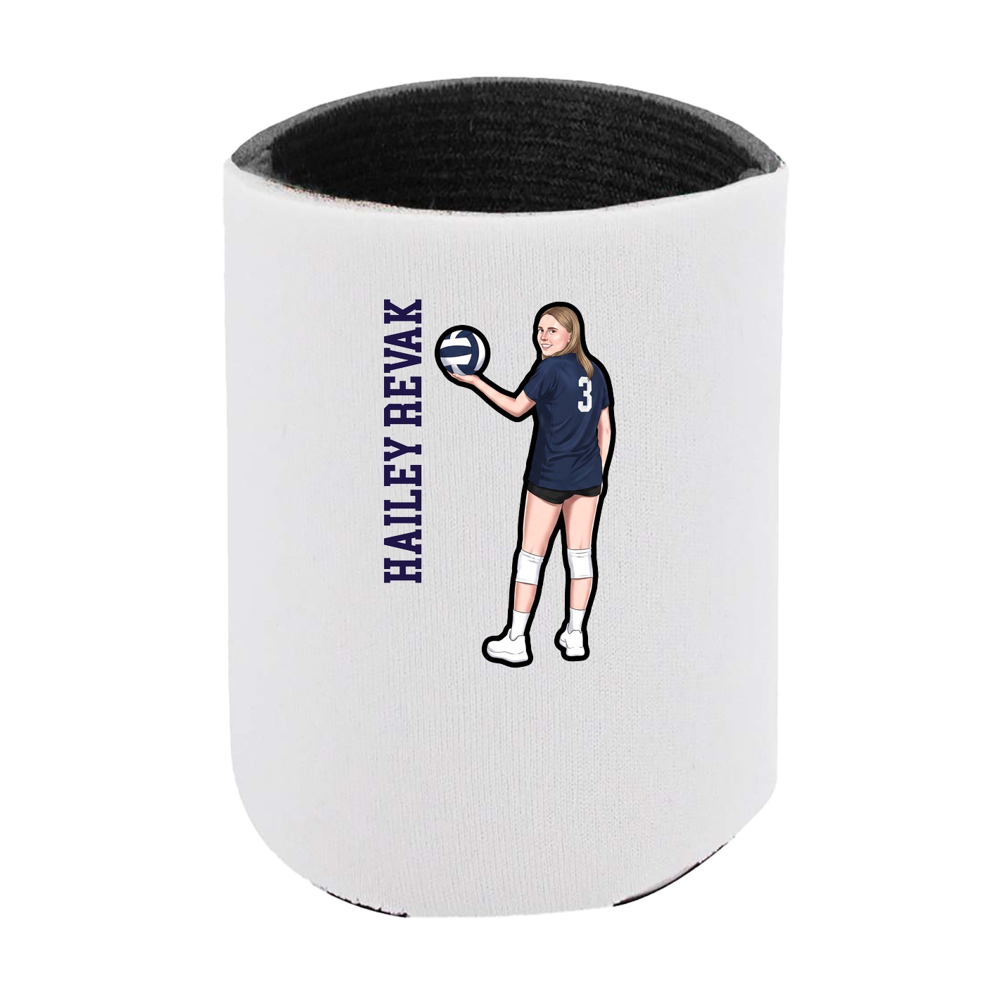 Can Holder — Name Vertical in White