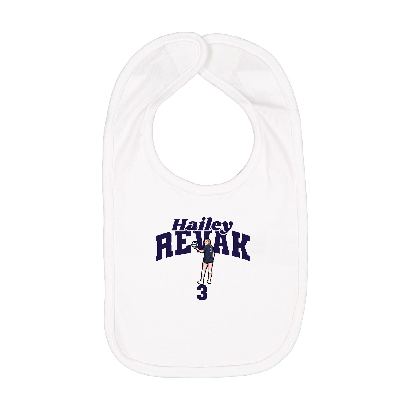 Infant Bib — Signature Arch in White