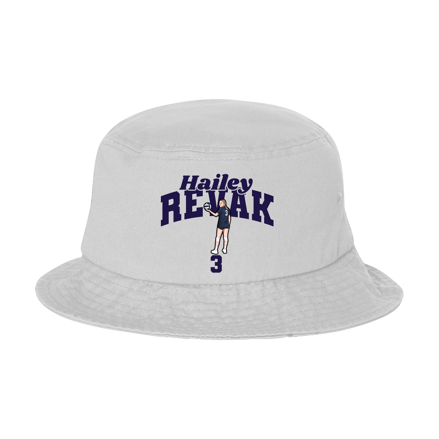 Bucket Cap — Signature Arch in White