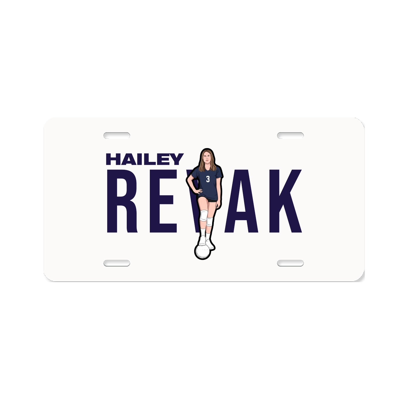 License Plate — Player Name in Classic