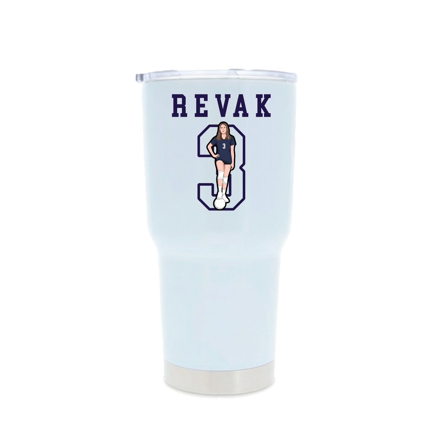 30oz Stainless Steel Tumbler — Shirsey in White
