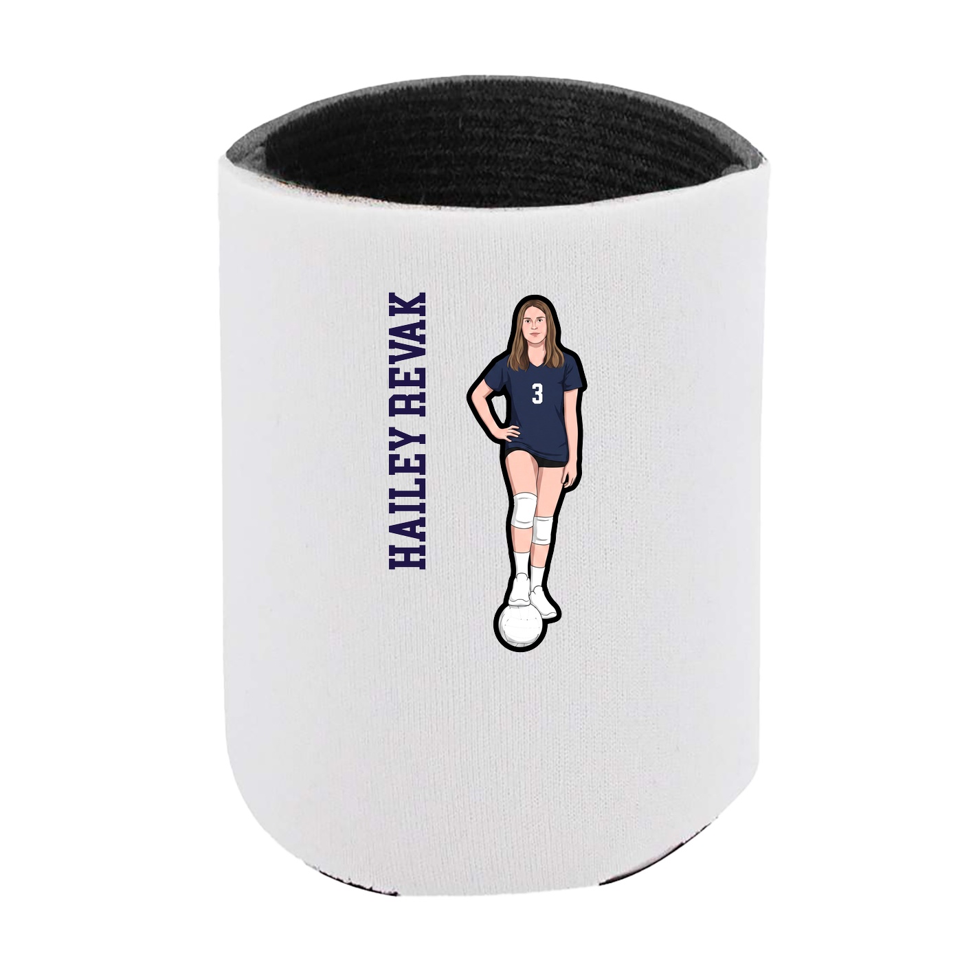 Can Holder — Name Vertical in White