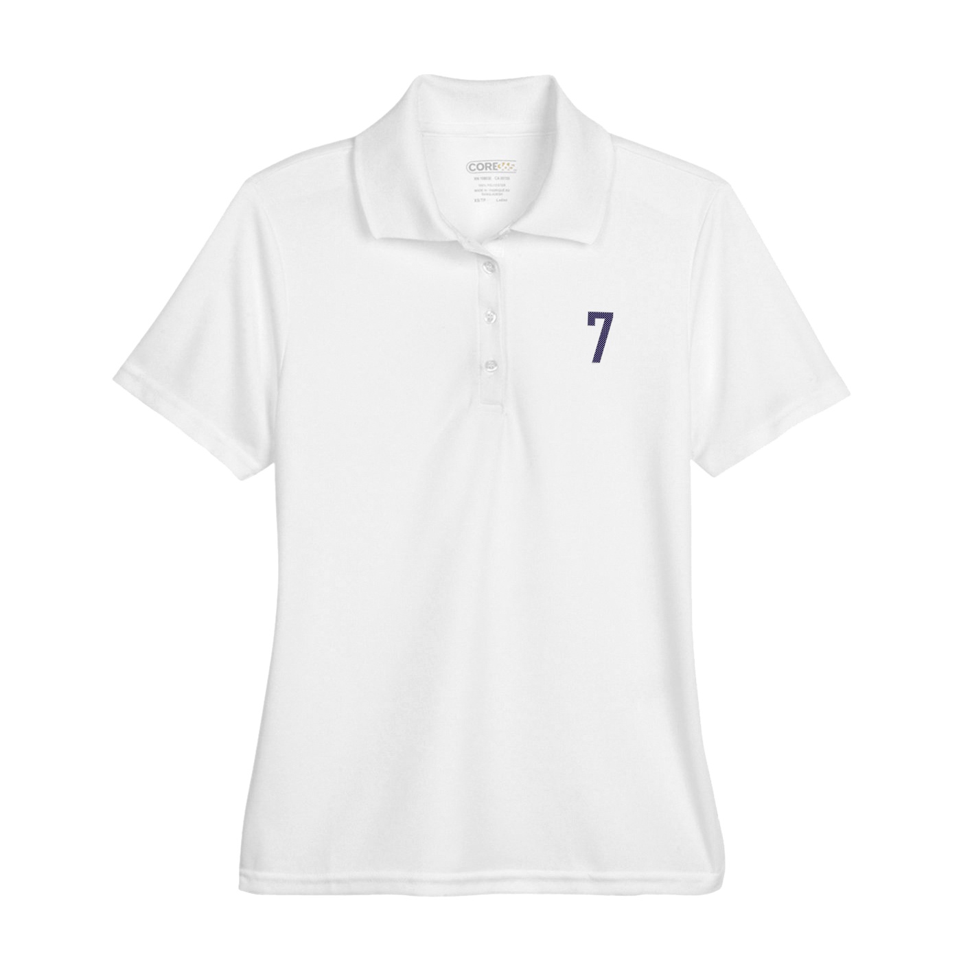 Womens Performance Polo — Front Shirsy in White