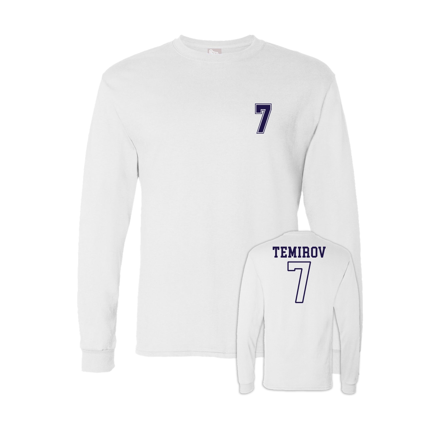 Long Sleeve Tee — Chest Back in White