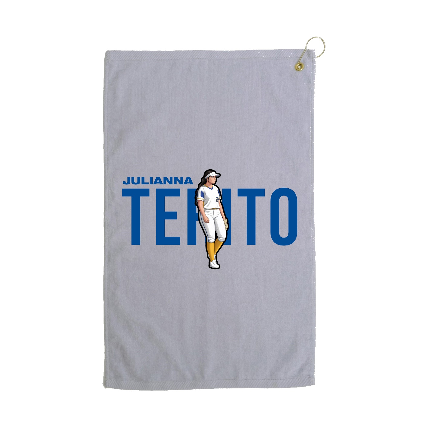 Golf Towel — Player Name in Grey