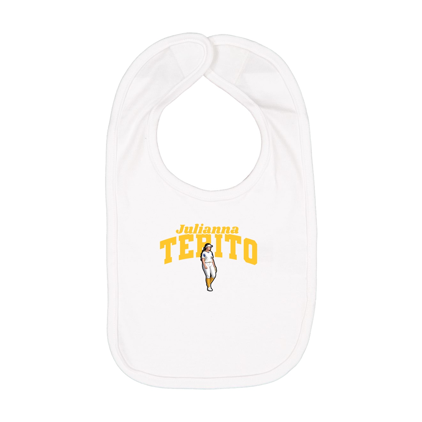 Infant Bib — Signature Arch in White