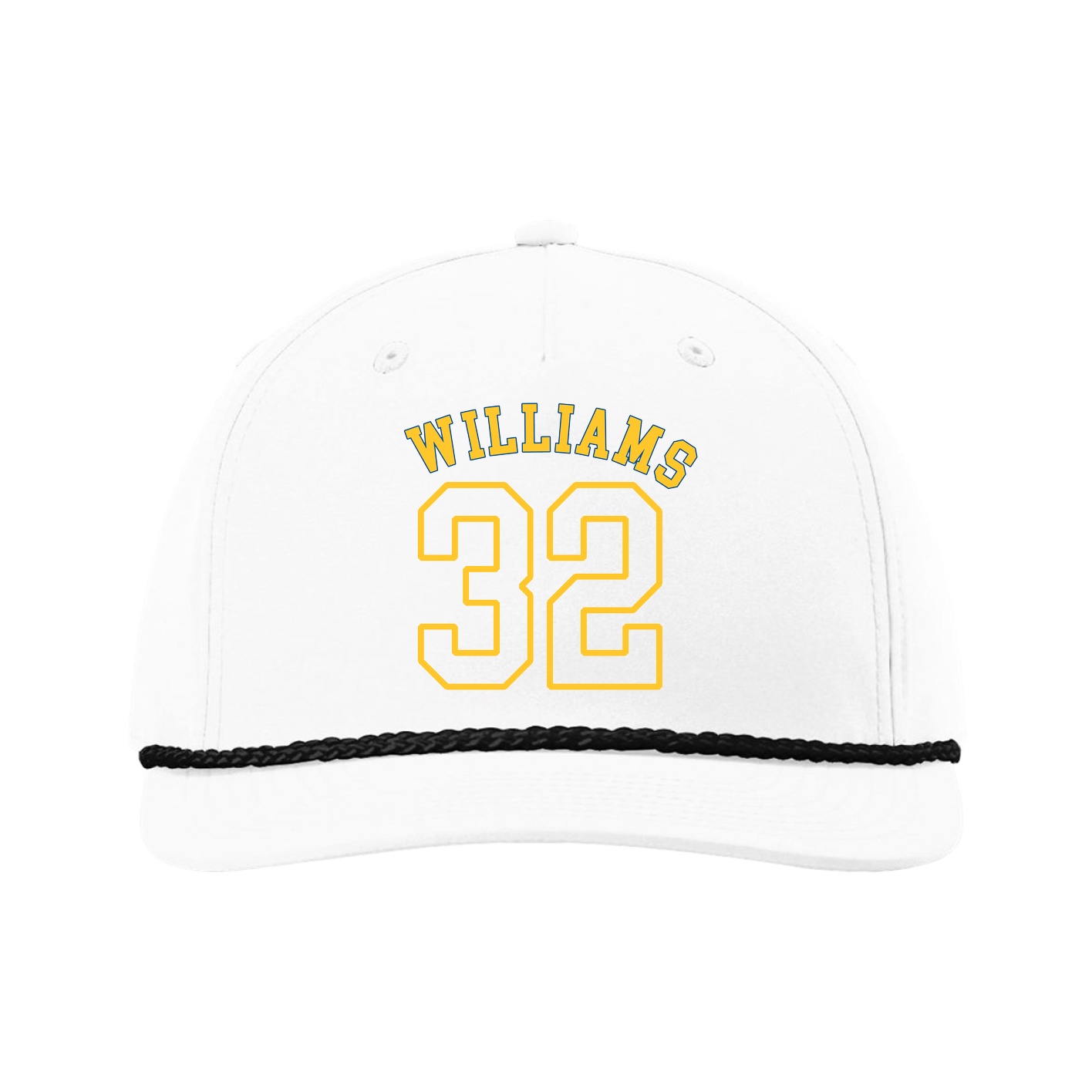 Five-Panel Classic Rope Cap — Shirsey Arch in White