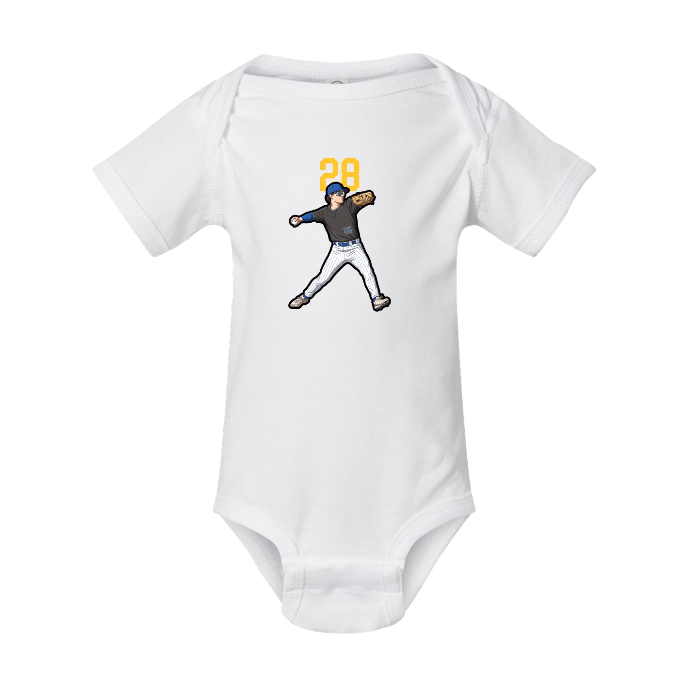 Baby Onesie — Number Top in White