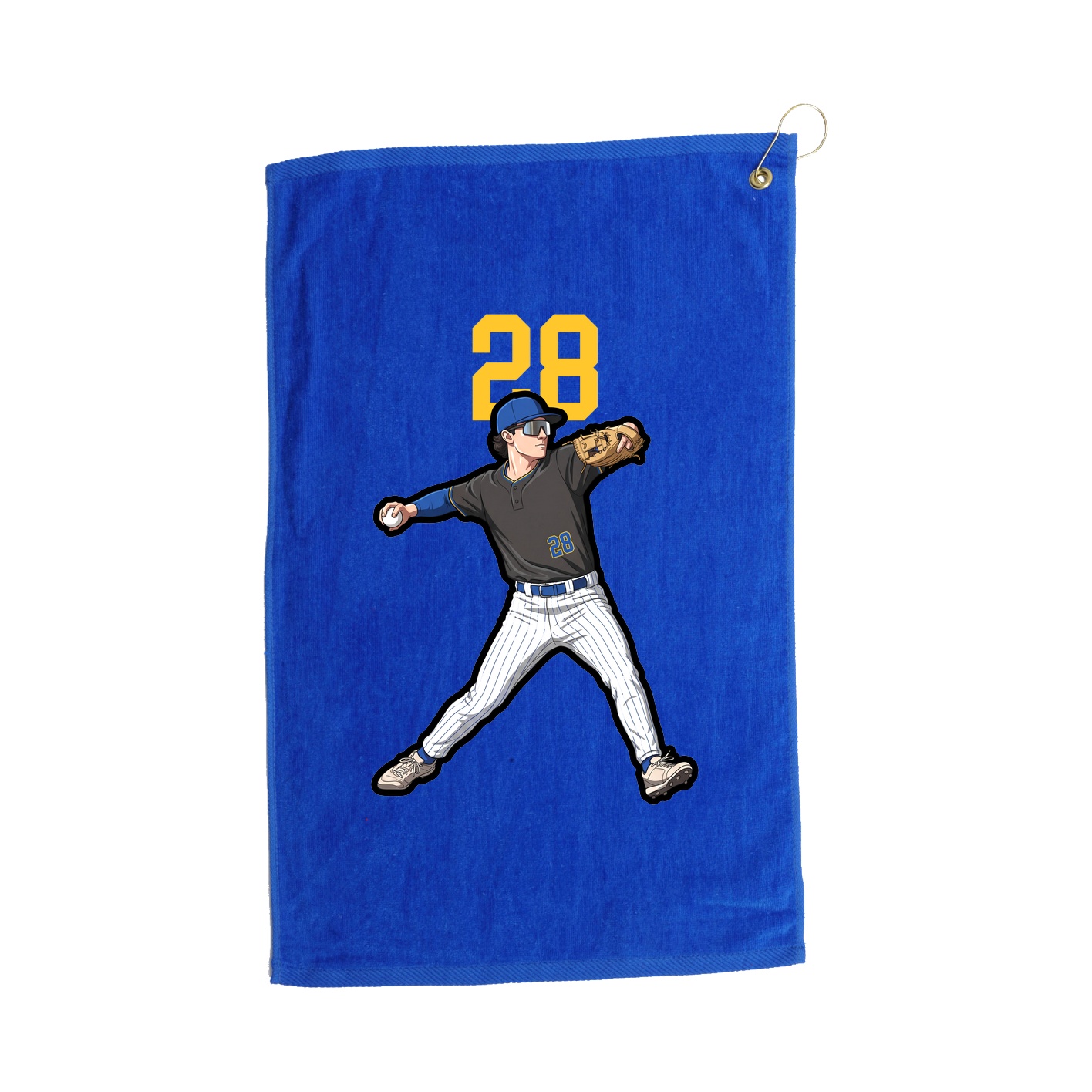 Golf Towel — Number Top in Royal