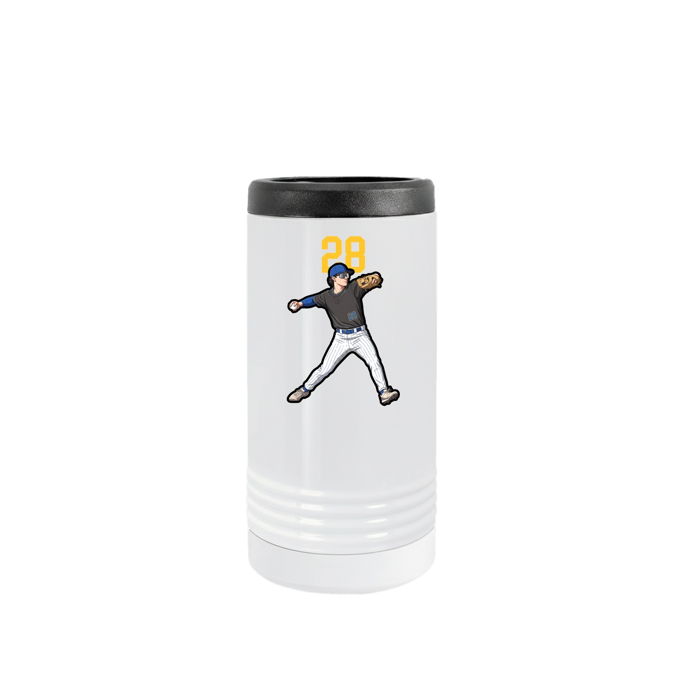 Slim Beverage Holder — Number Top in White