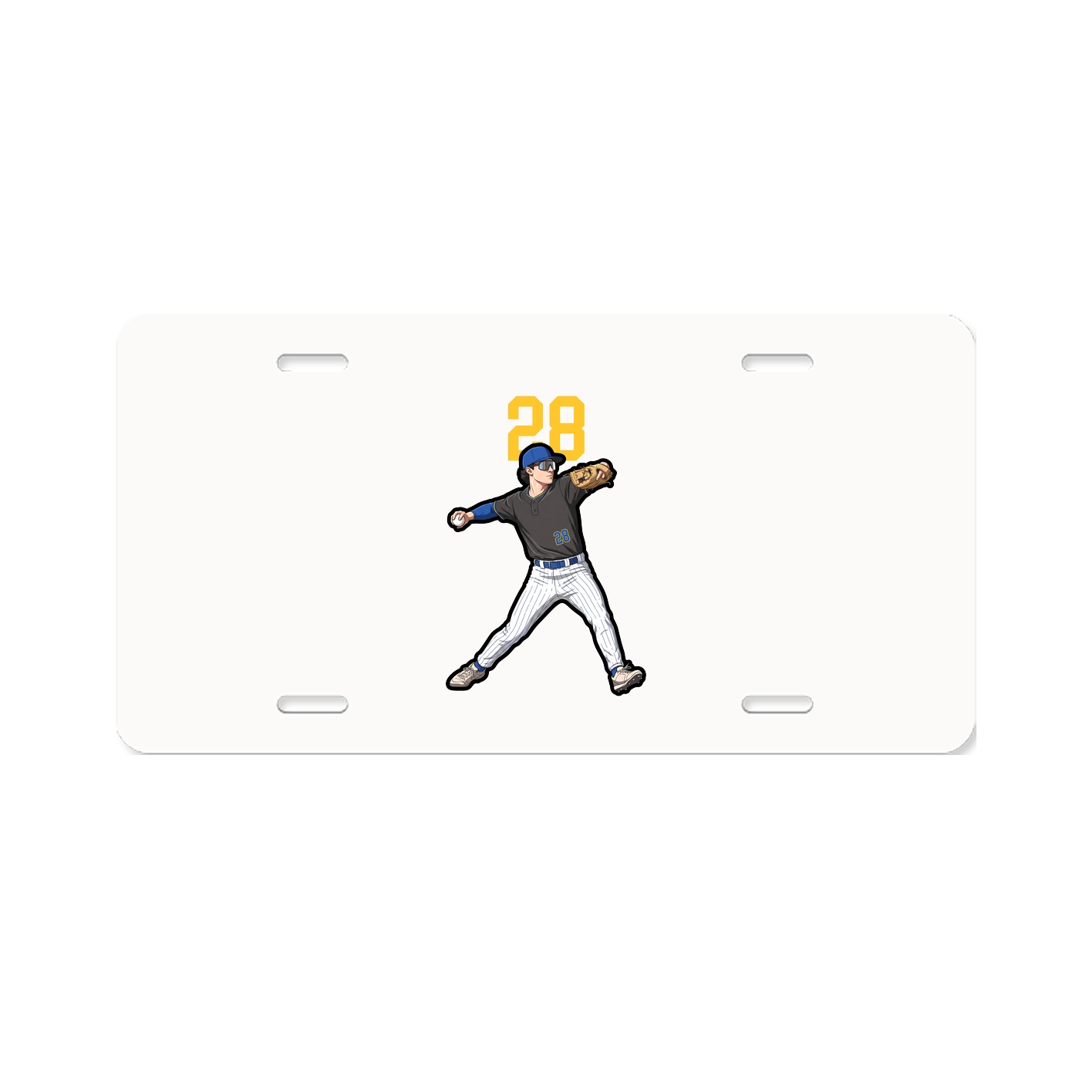 License Plate — Number Top in Classic