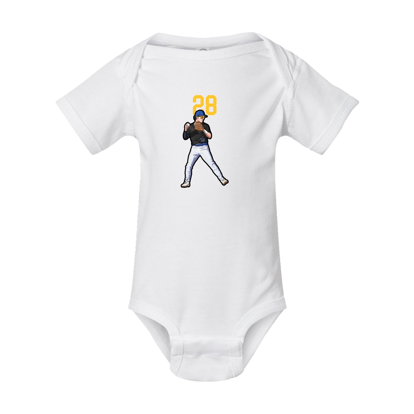 Baby Onesie — Number Top in White