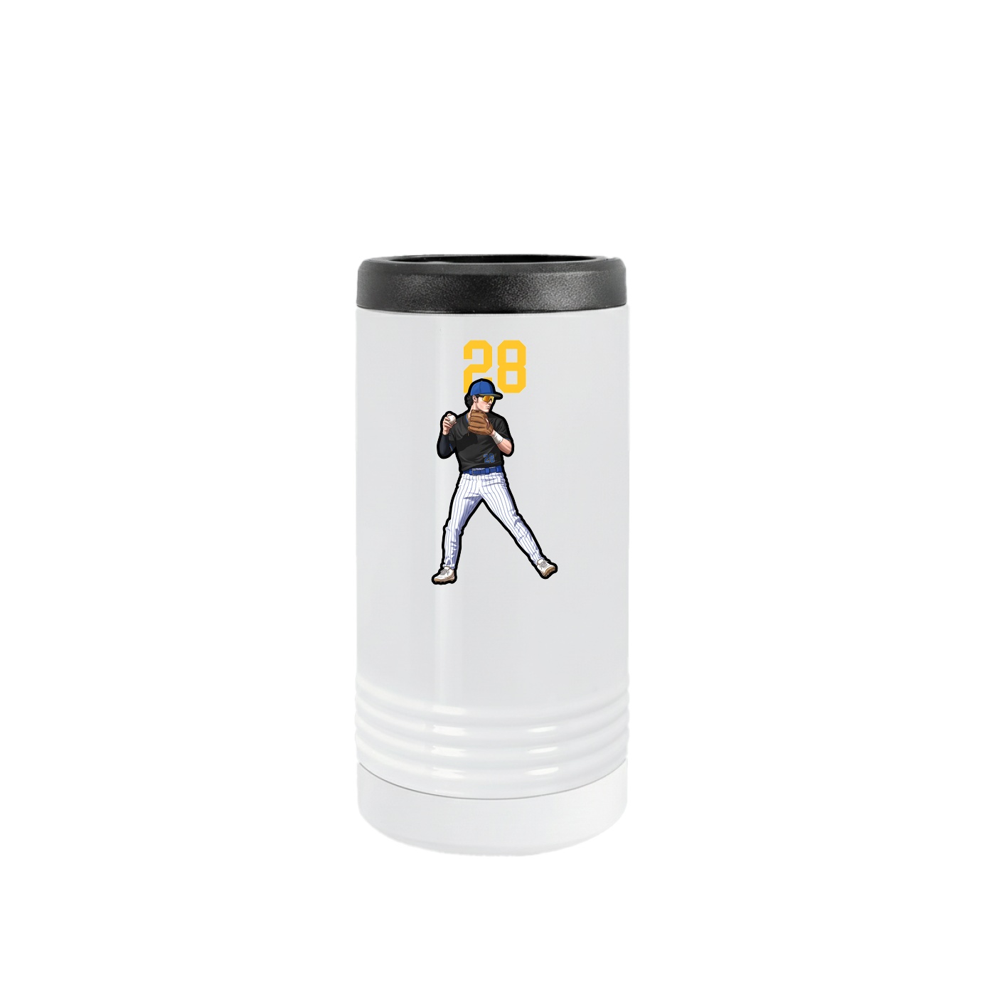 Slim Beverage Holder — Number Top in White