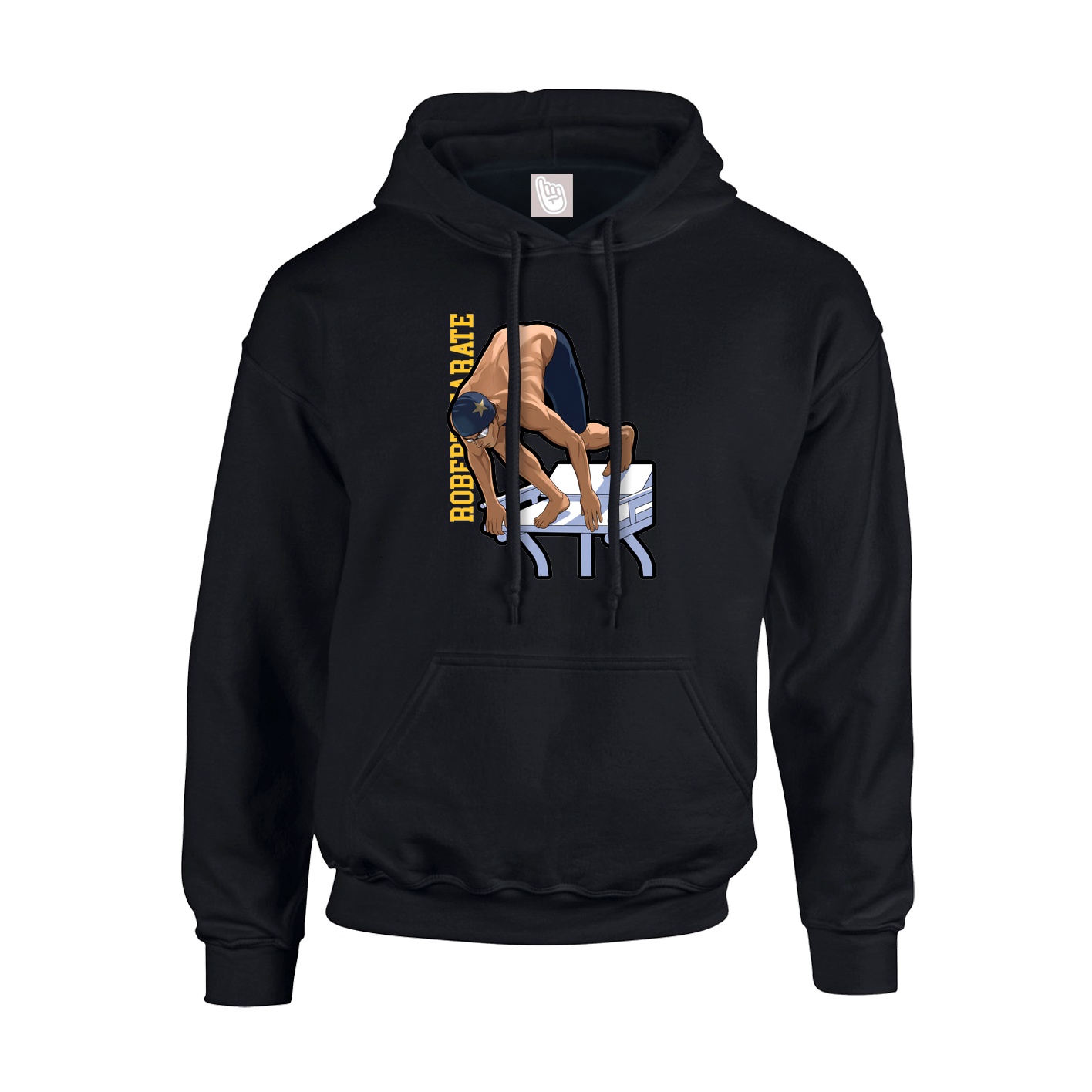 Youth Hoodie — Name Vertical in Black