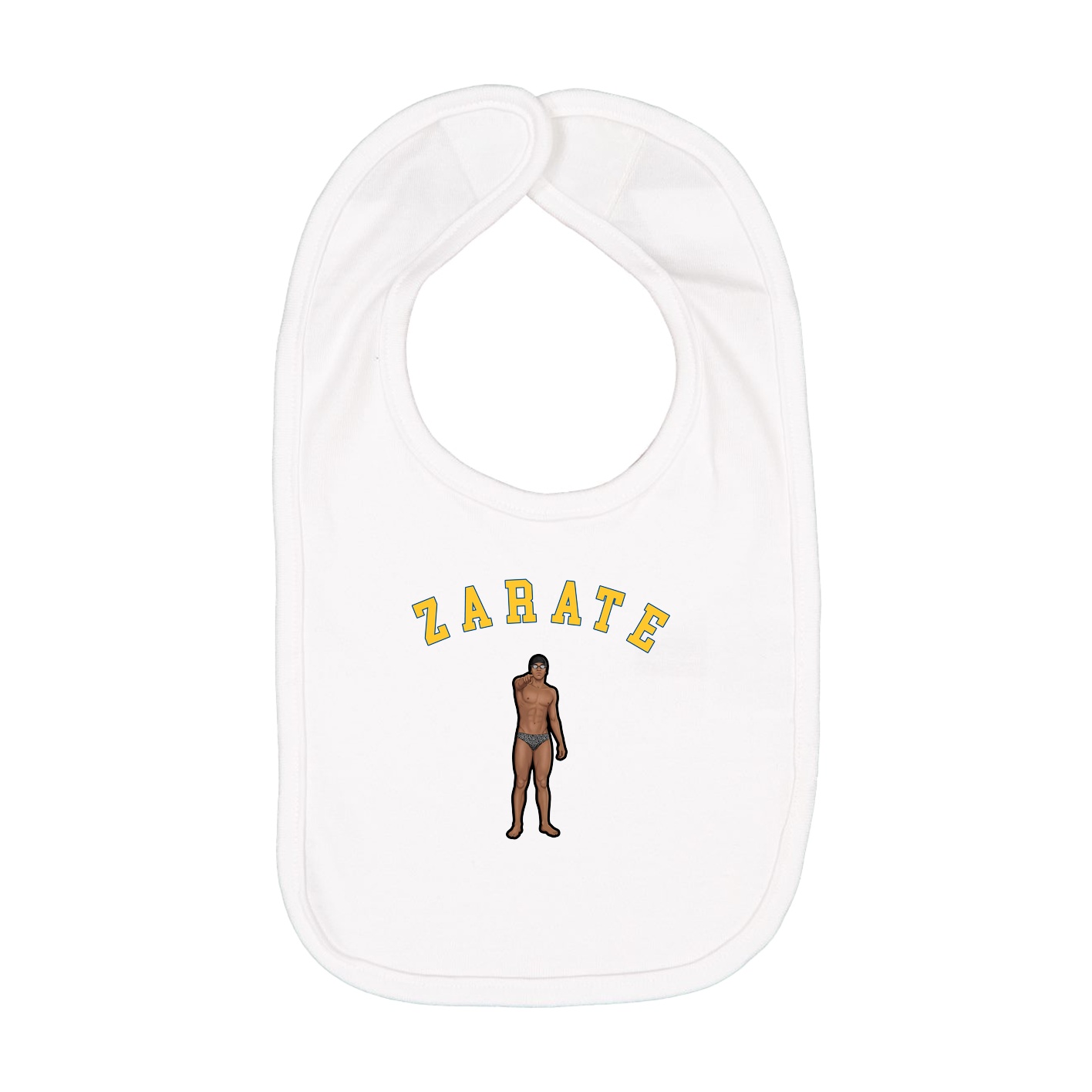 Infant Bib — Shirsey Arch in White