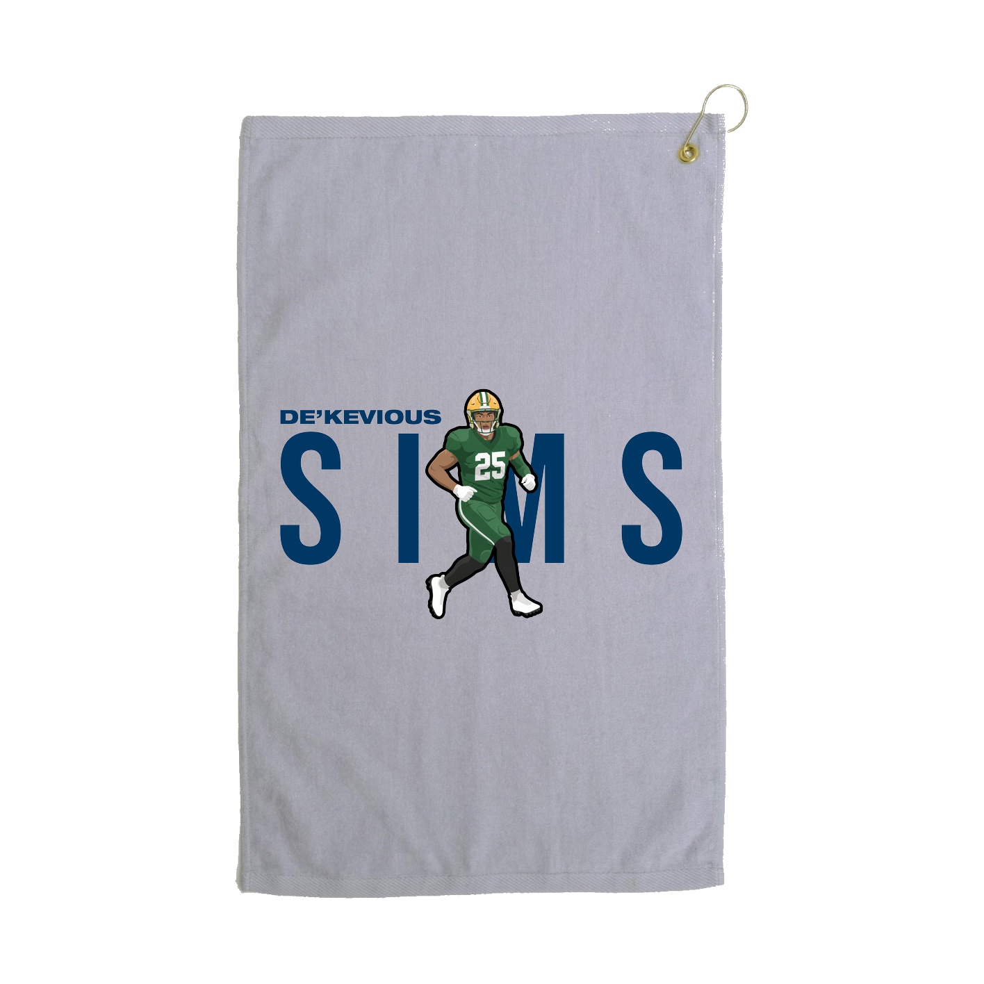 Golf Towel — Player Name in Grey