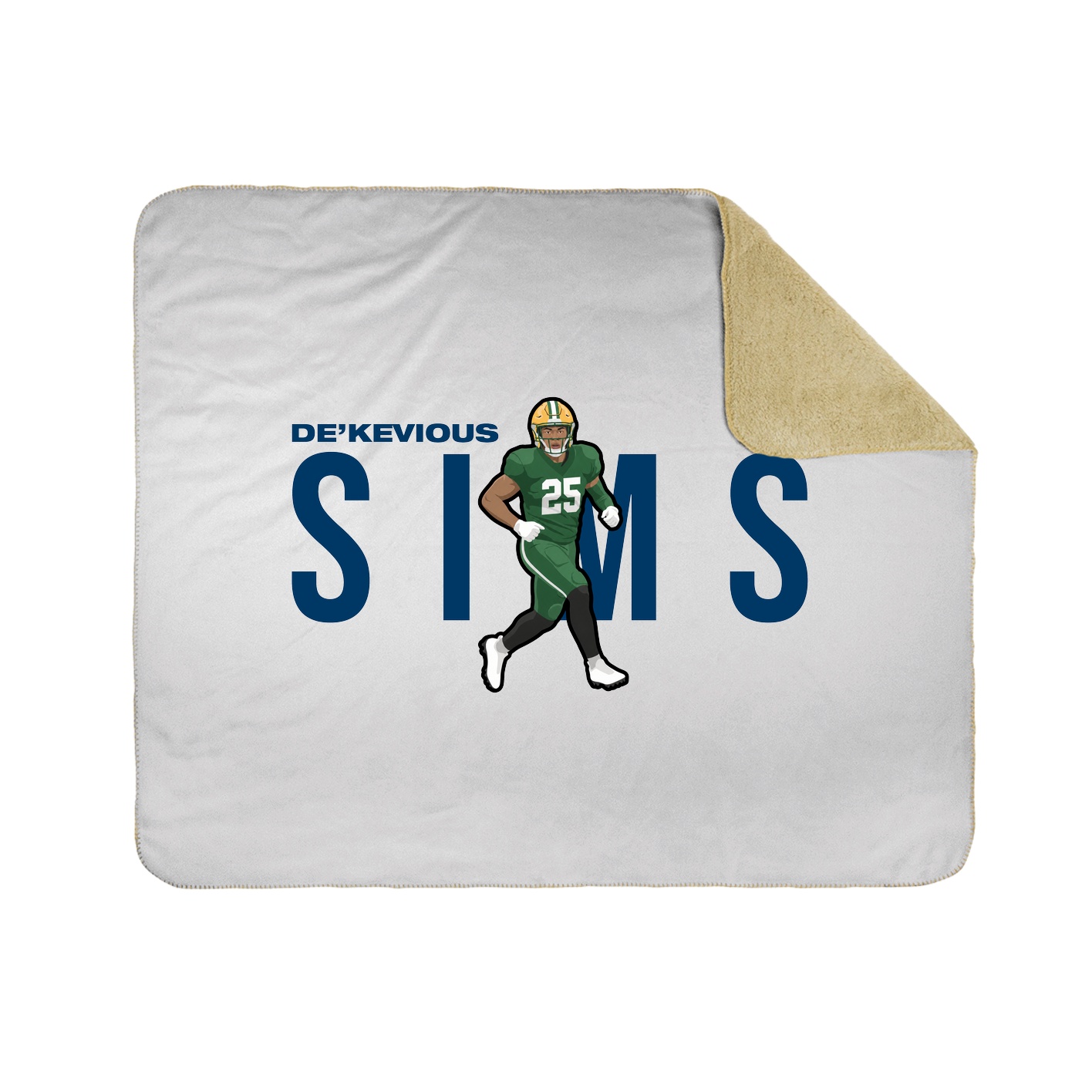 Throw Blanket — Player Name in White