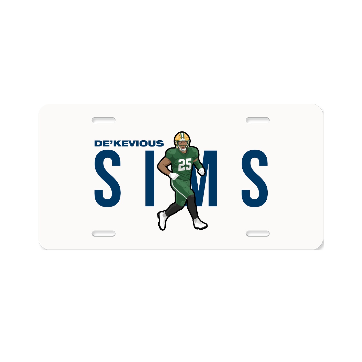 License Plate — Player Name in Classic